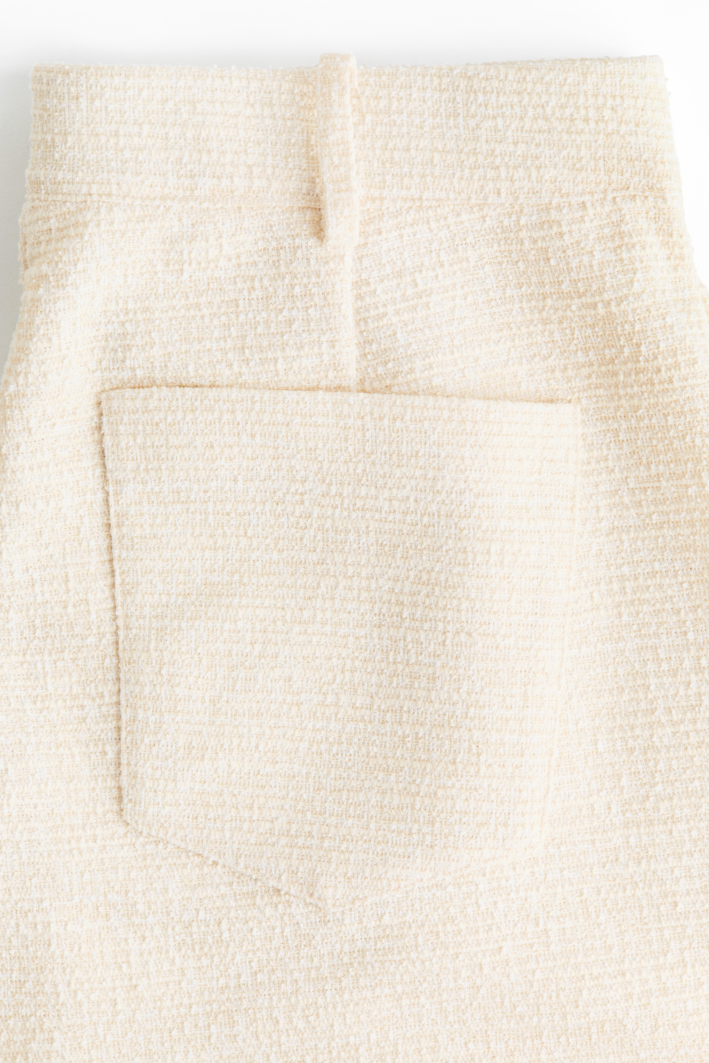 Wide bouclé trousers