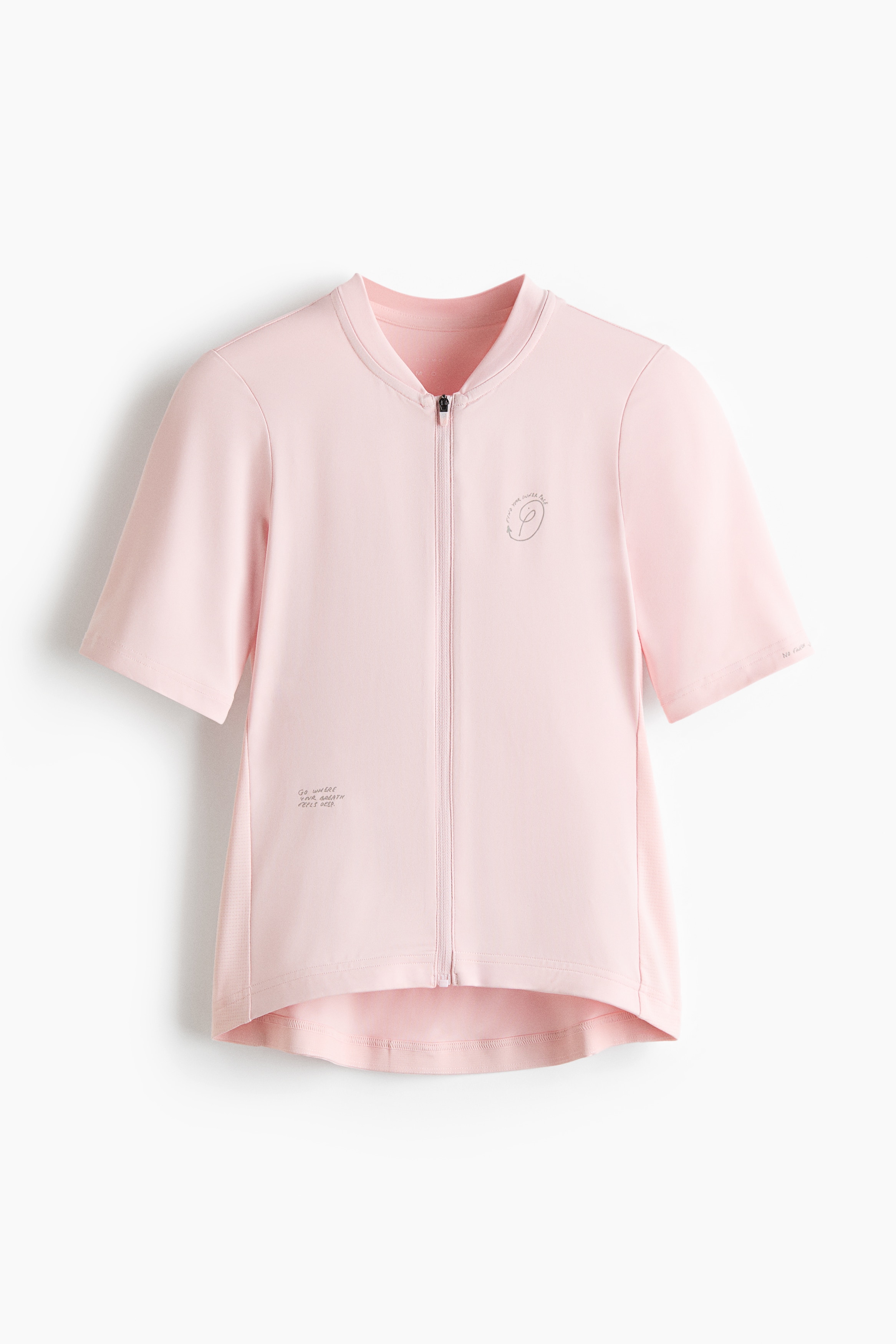 Fiets-T-shirt met DryMove™ - Lichtroze/No finish/Roomwit