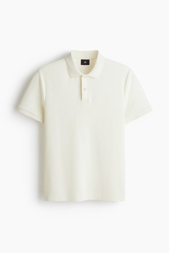 Мужские рубашки H&M Slim-Fit Jacquard-Knit Polo Shirt