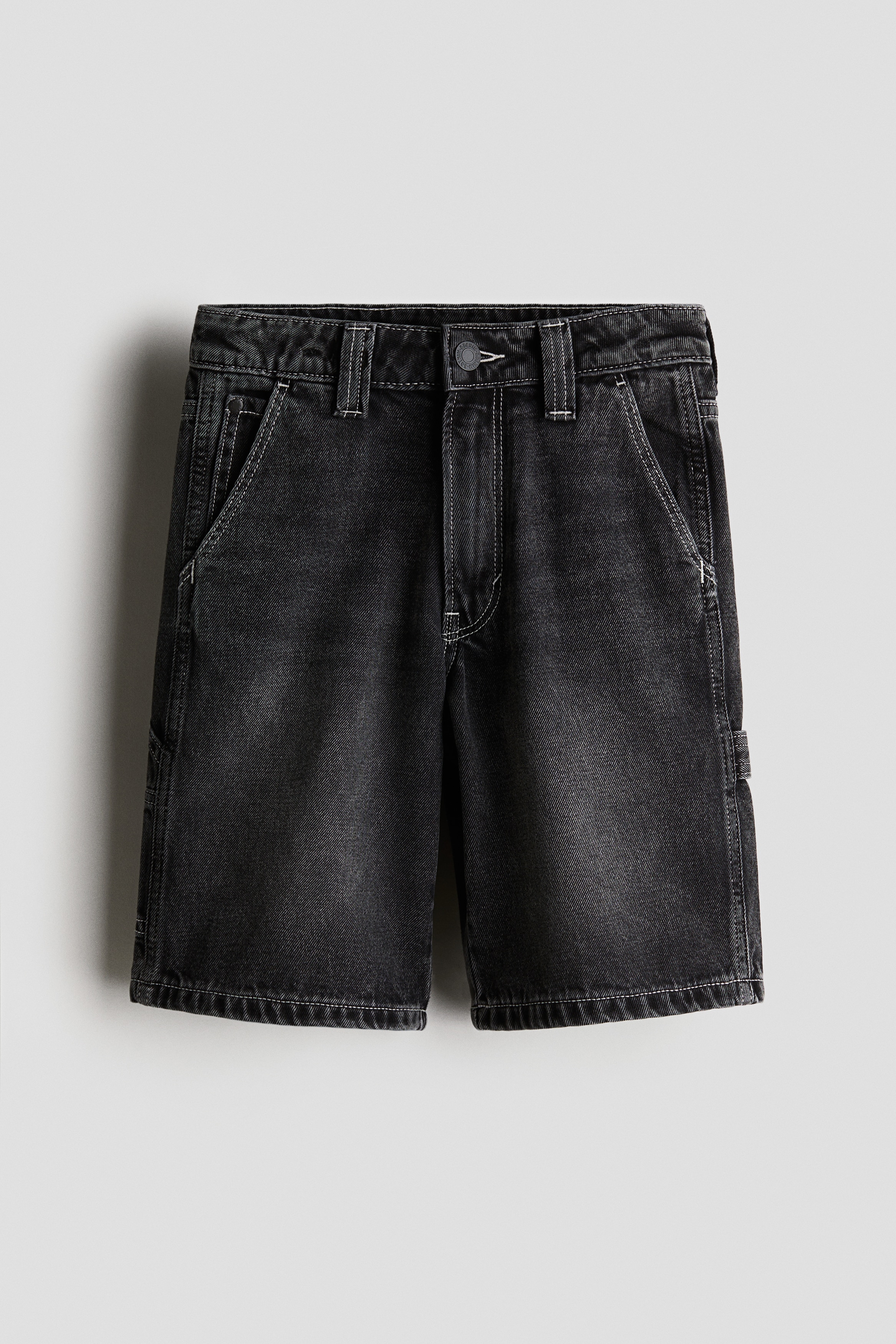 Short menuisier coupe ample - Gris foncé/Beige/Bleu denim foncé/Beige clair/Bleu denim clair