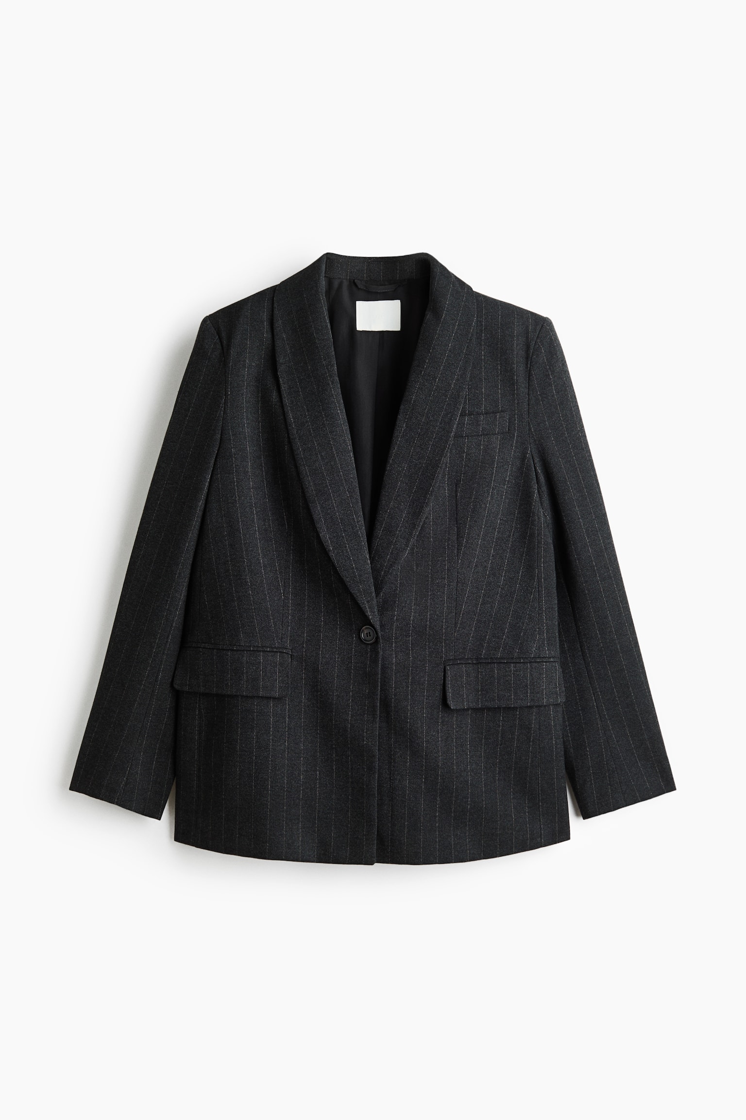 Женский пиджак H&M Single-Breasted Blazer, цвет: Тёмный серый — фото 1
