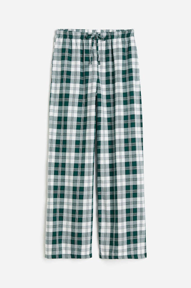 Twill pyjama bottoms - Dark green/Checked/Black/Checked - 2