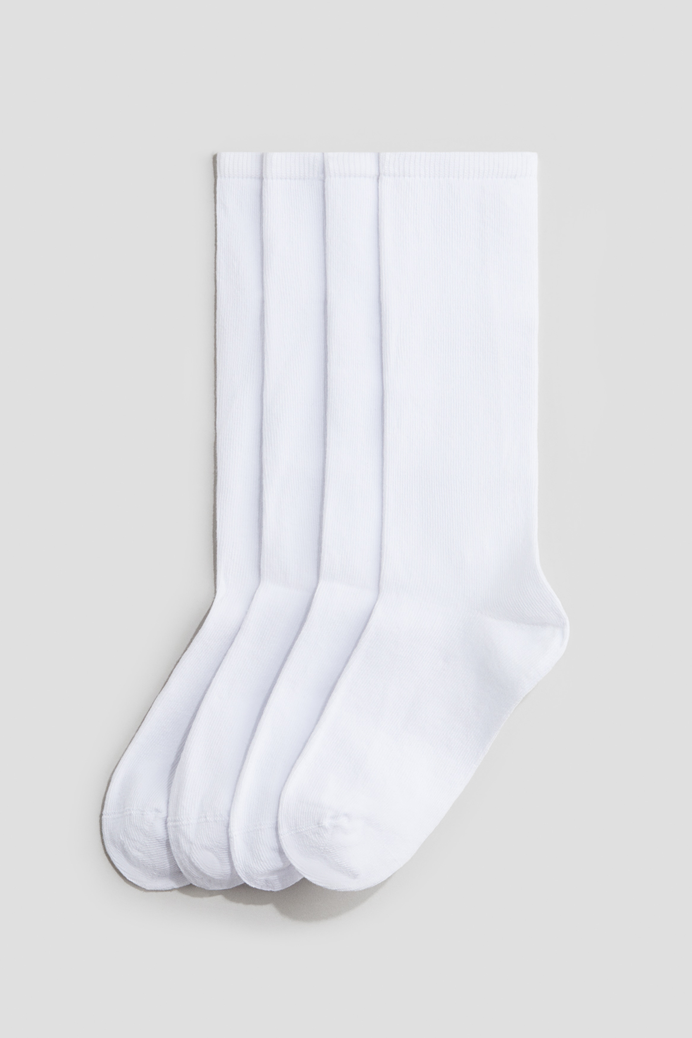 Fille - Lot de 4 paires de chaussettes scolaires montantes Blanc - Size: 37/39  - H&M