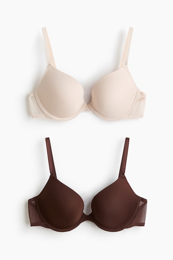 Женское бра H&M push-up из микрофибры, 2 шт