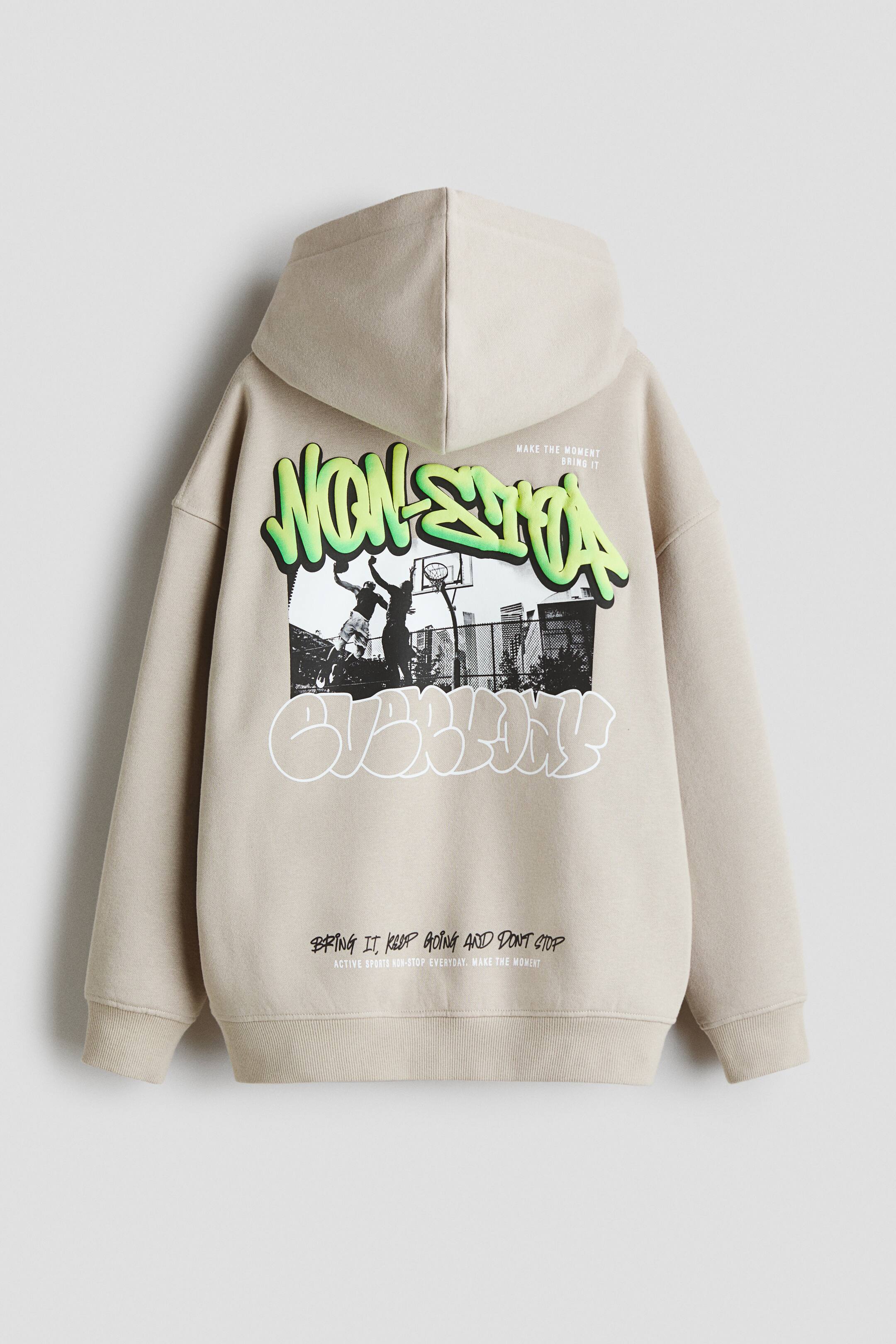View larger image: Hoodie - Light beige/Non Stop - Kids | H&M CA 3