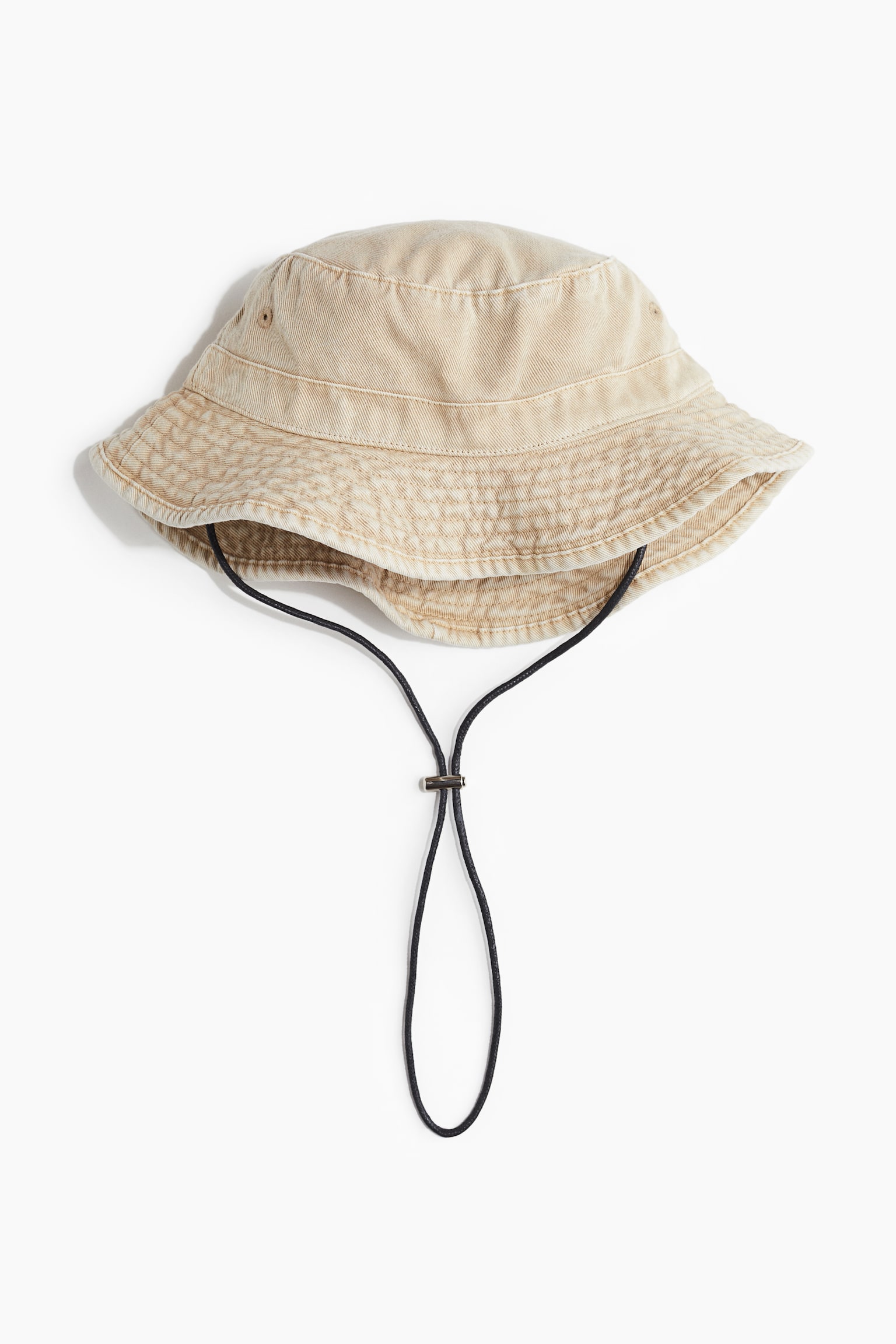 Chin-strap bucket hat - Beige/Denim blue - 1