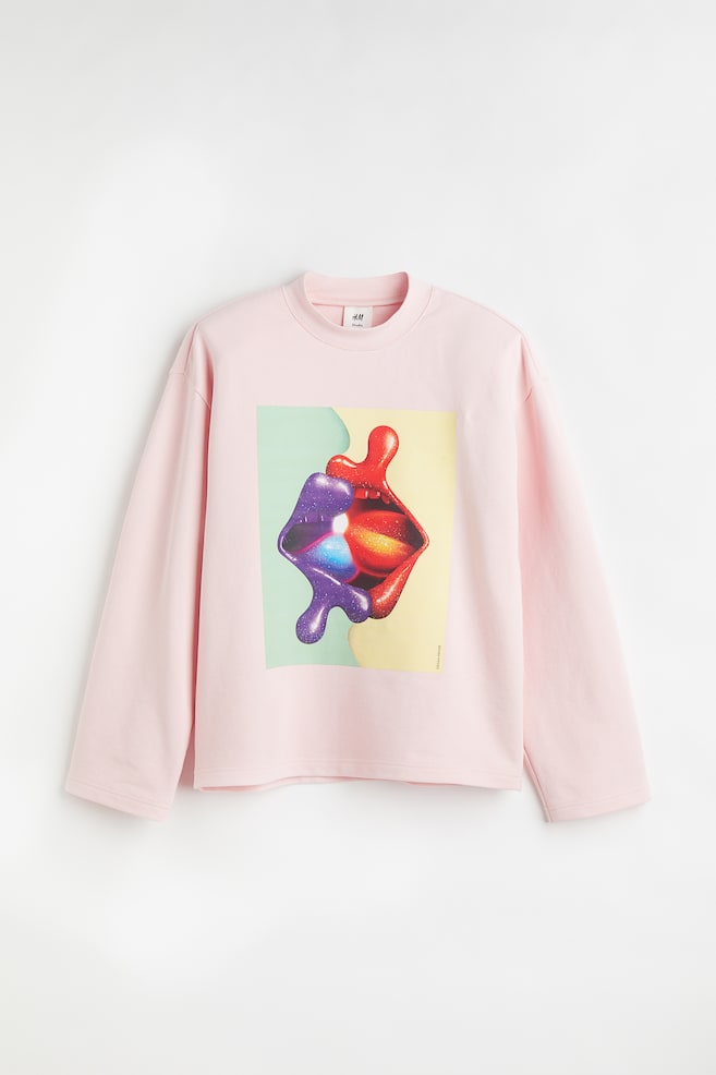 Printed sweatshirt - Light pink - 1