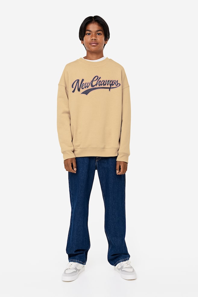 Motif-detail sweatshirt - Beige/New Champs/Green/Tie-dye/Black/Oakland - 2