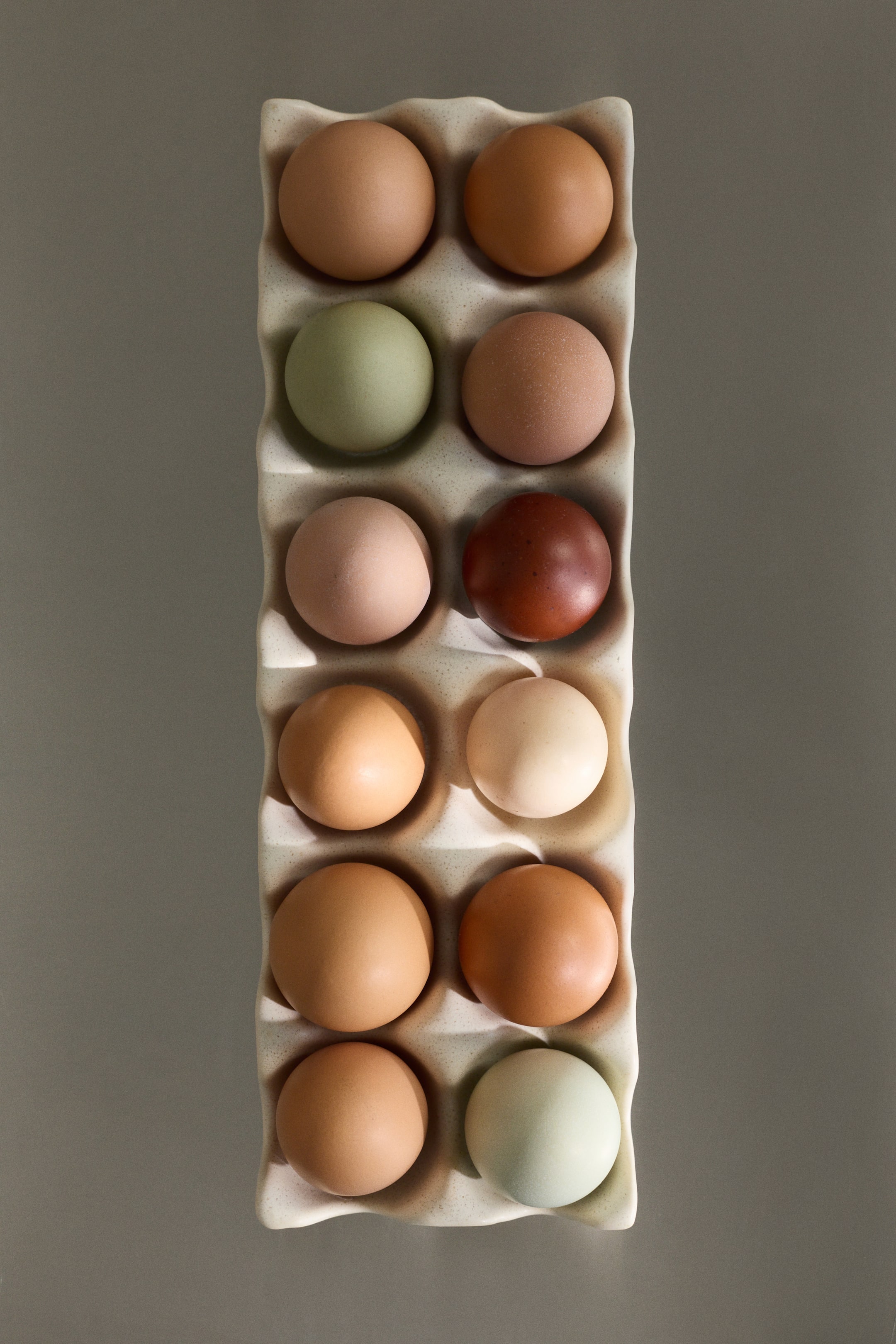 View larger image: Reactive-Glaze Egg Tray - Light beige - Home All | H&M US 1