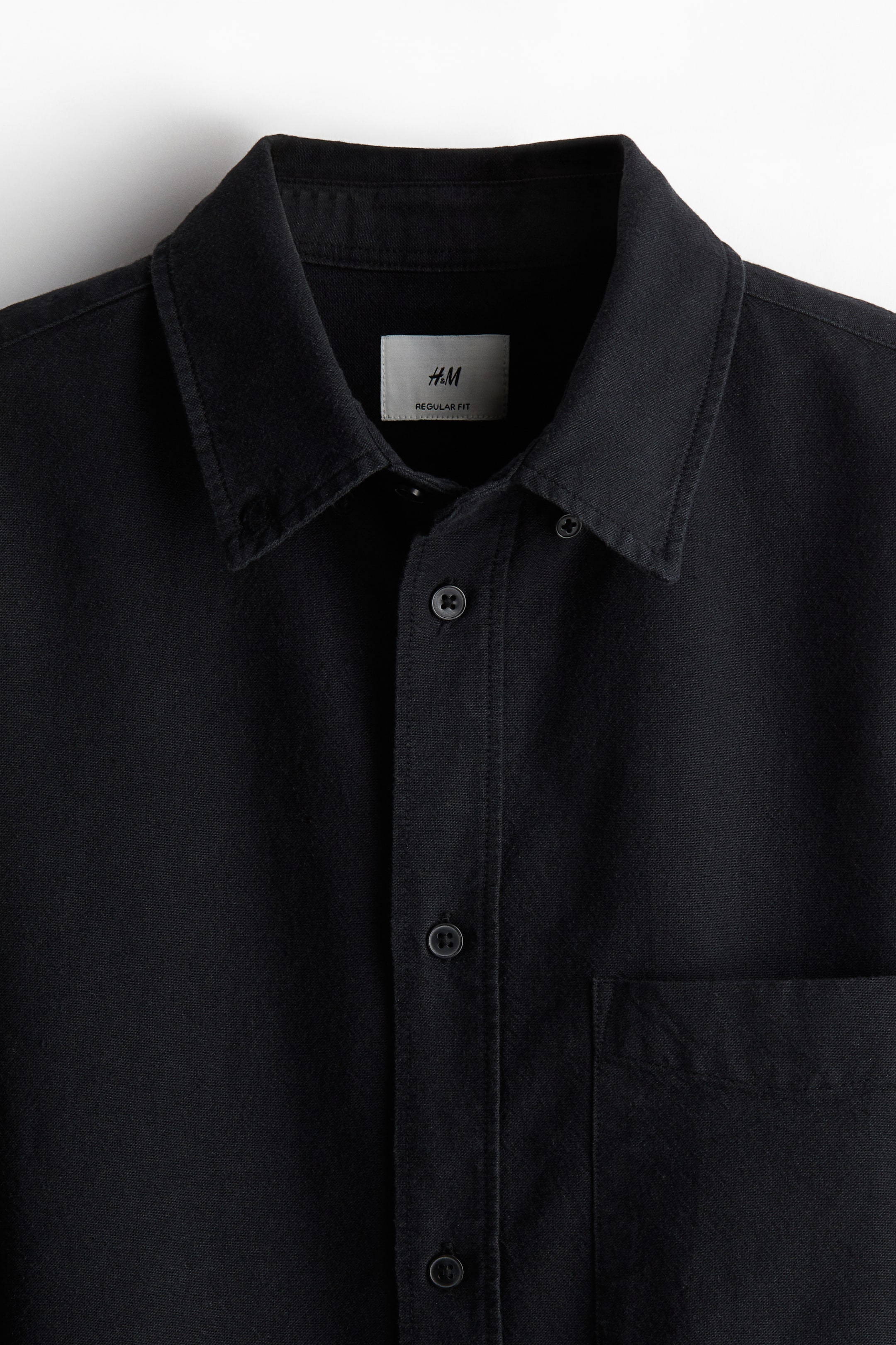 Regular Fit Oxford Shirt - Long sleeve - Regular length - Black - Men ...