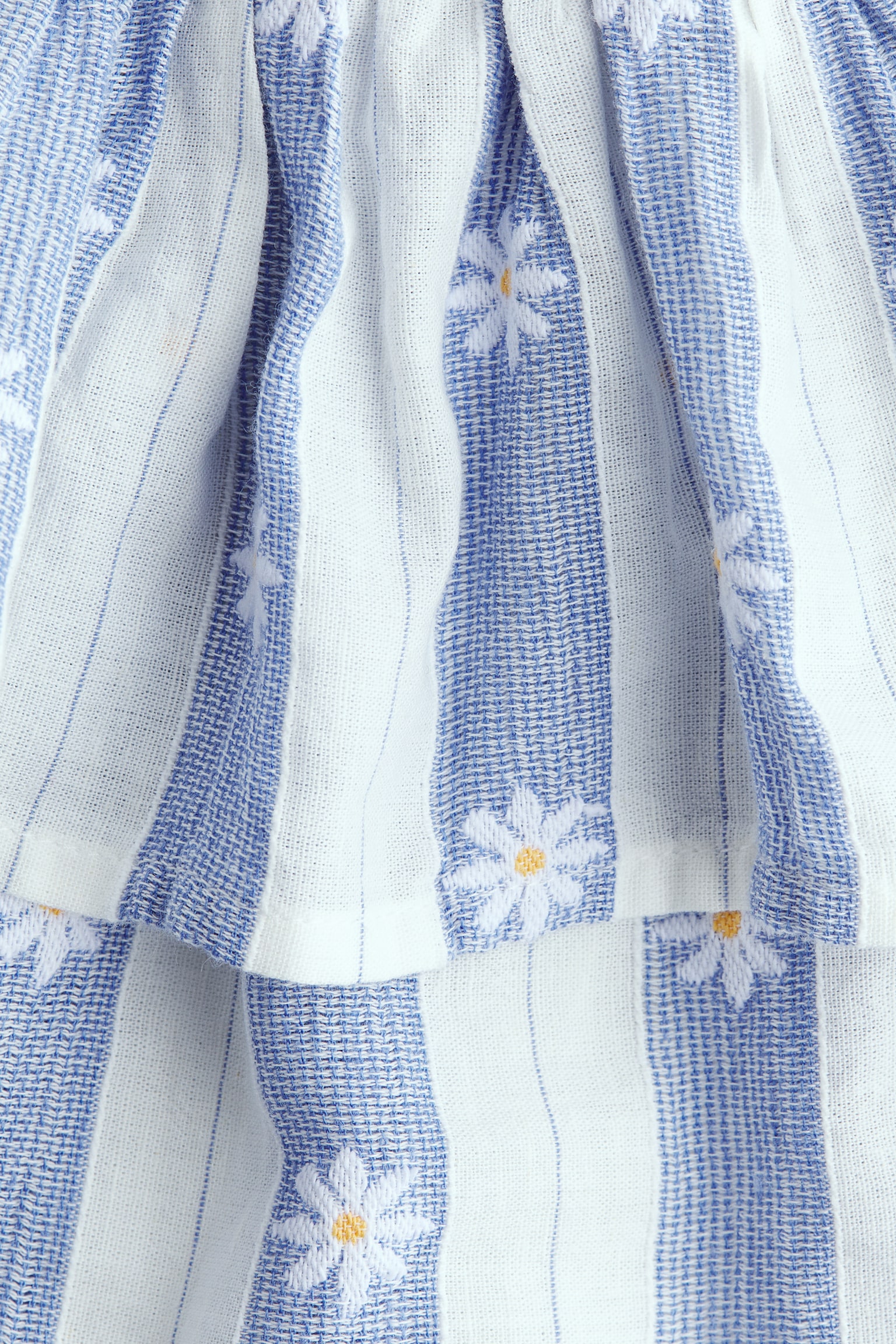 Tiered skirt - White/Blue striped - 2