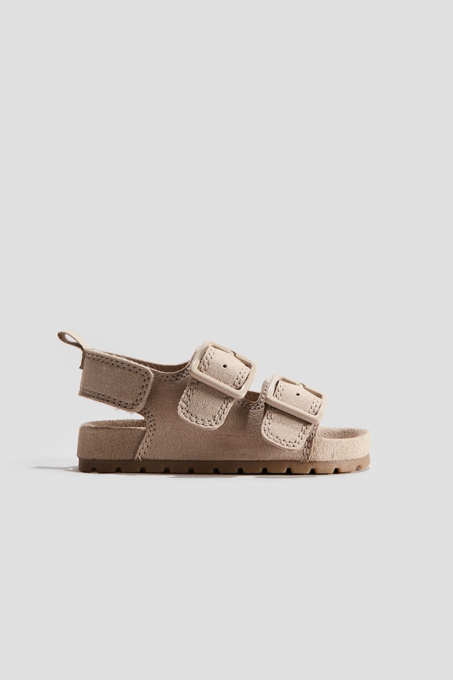 Sandalen mit Schnallen - Beige/Beige/Leopardenprint - 1