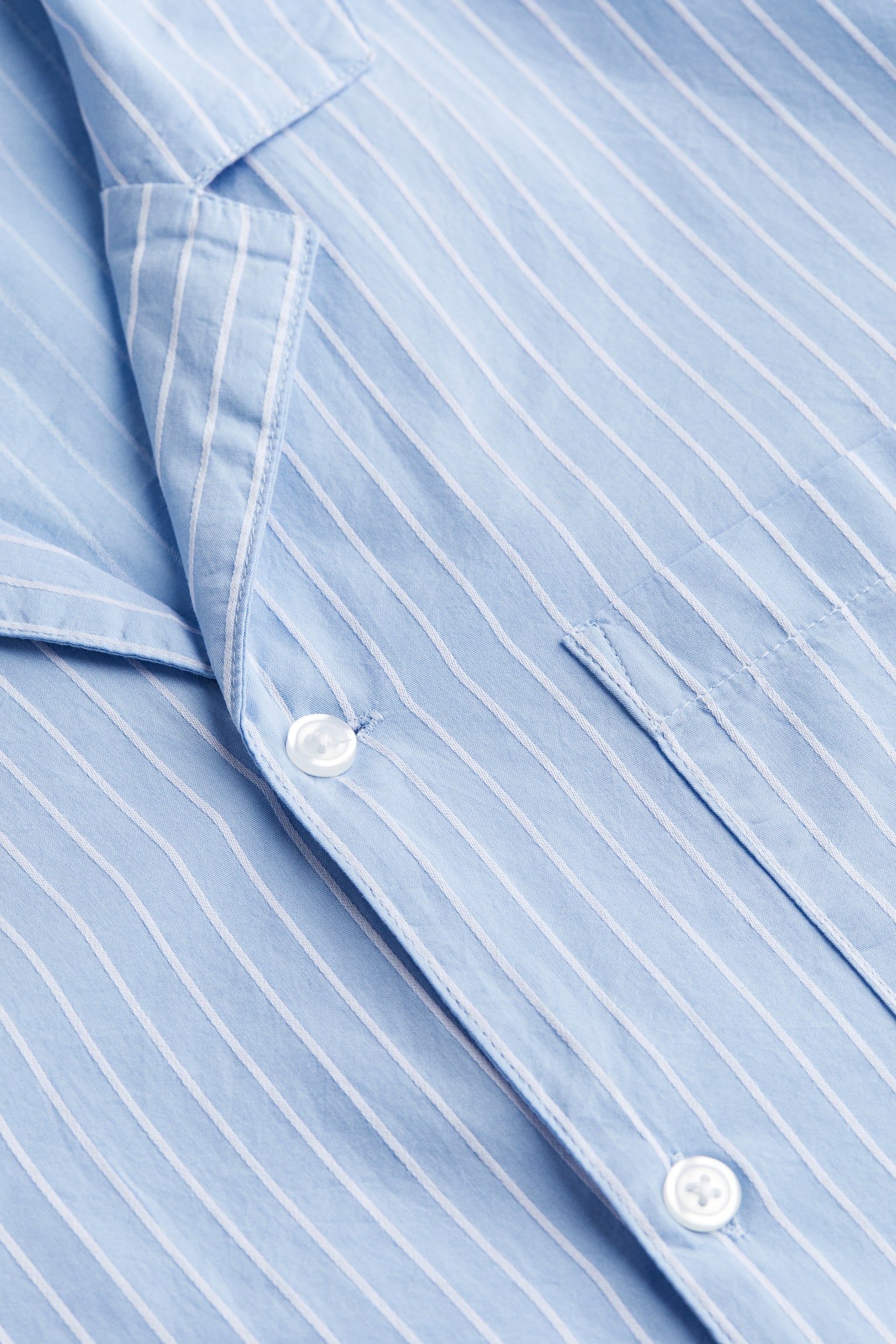 Poplin pyjamas - Light blue/White striped - 6