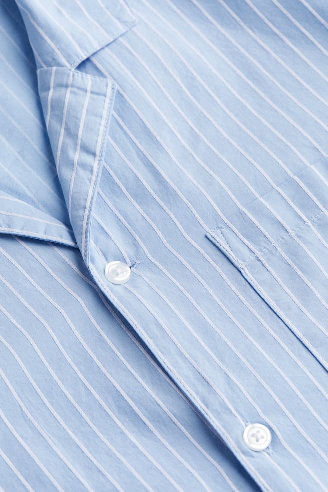 Pyjamas i poplin - Lys blå/Hvit stripet - 6