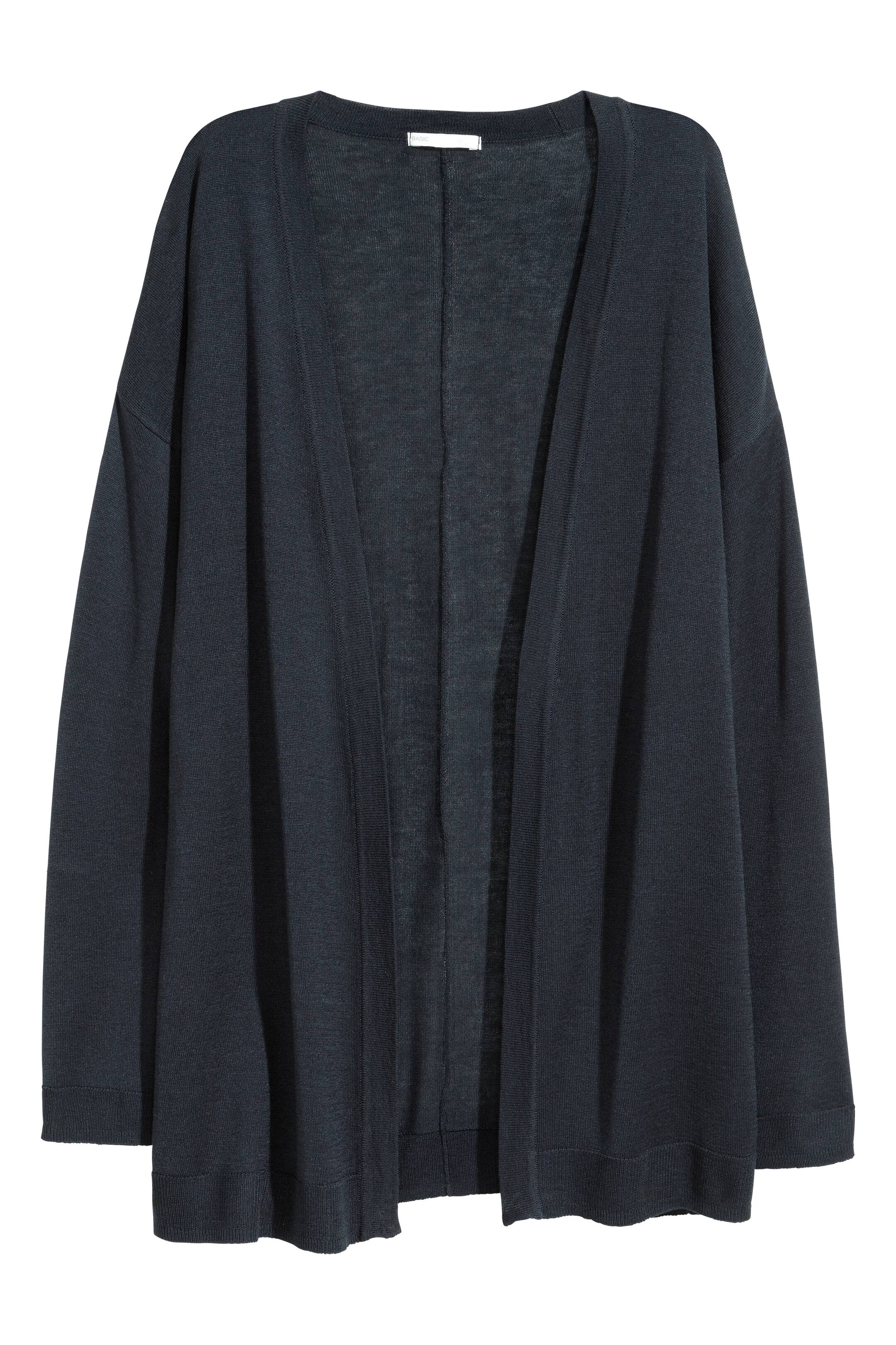 View larger image: Fine-knit cardigan - Dark blue - Ladies | H&M GB 1