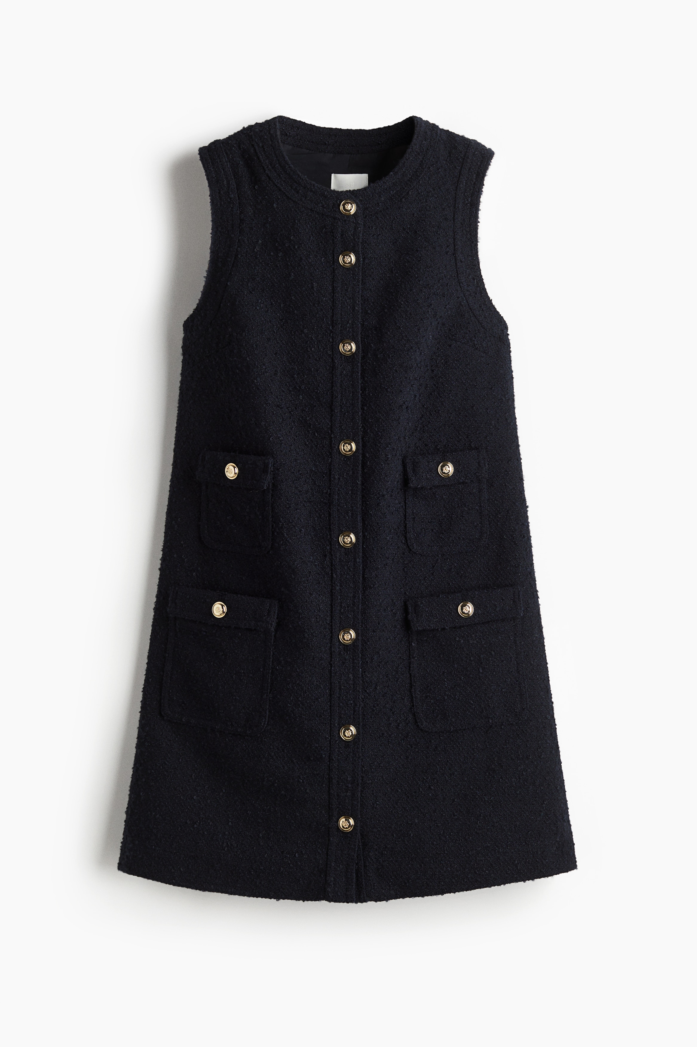 Bouclé dress - Navy blue