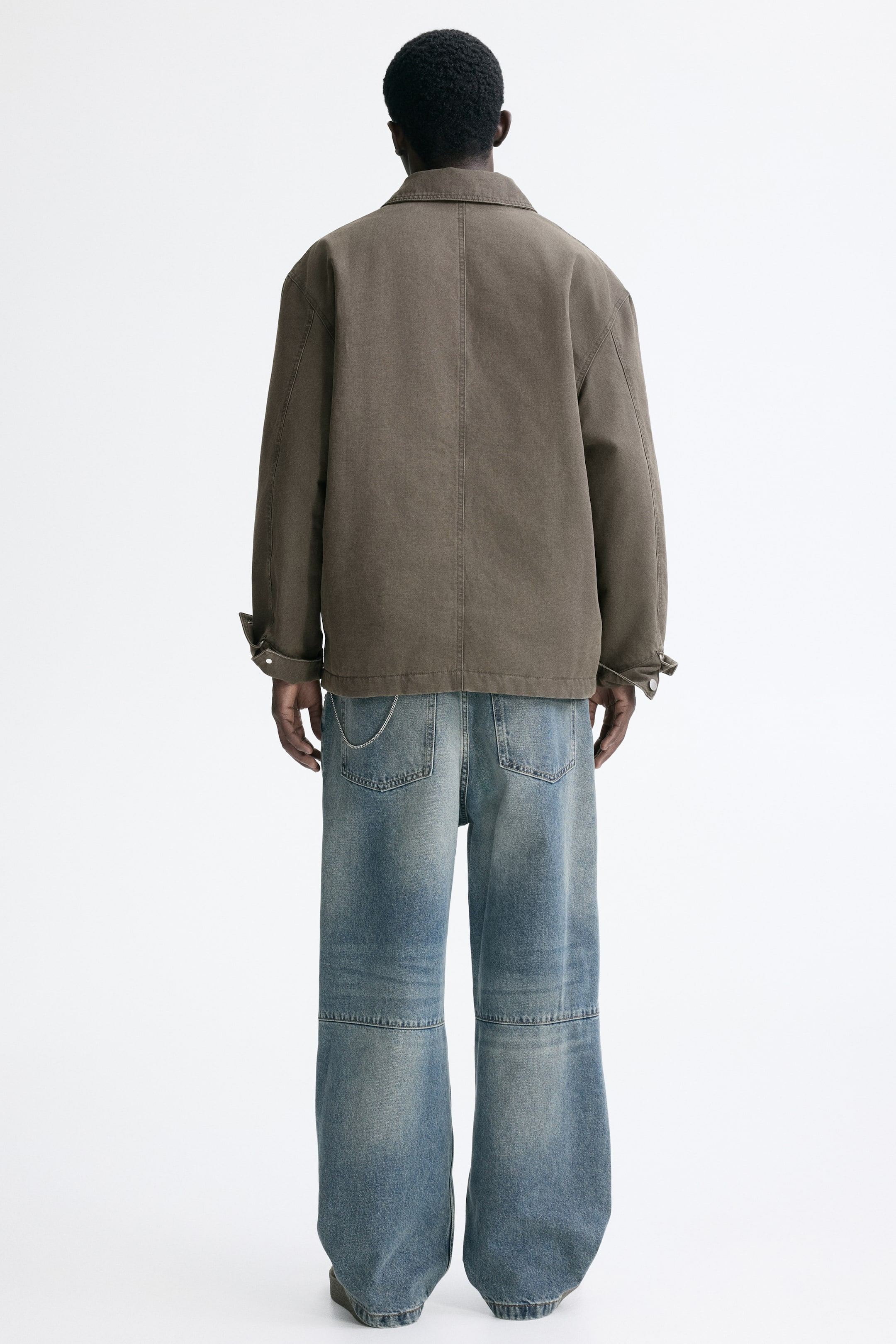 Ampliar la imagen: Chamarra camisa acolchada - Gris oscuro - Men | H&M MX 4