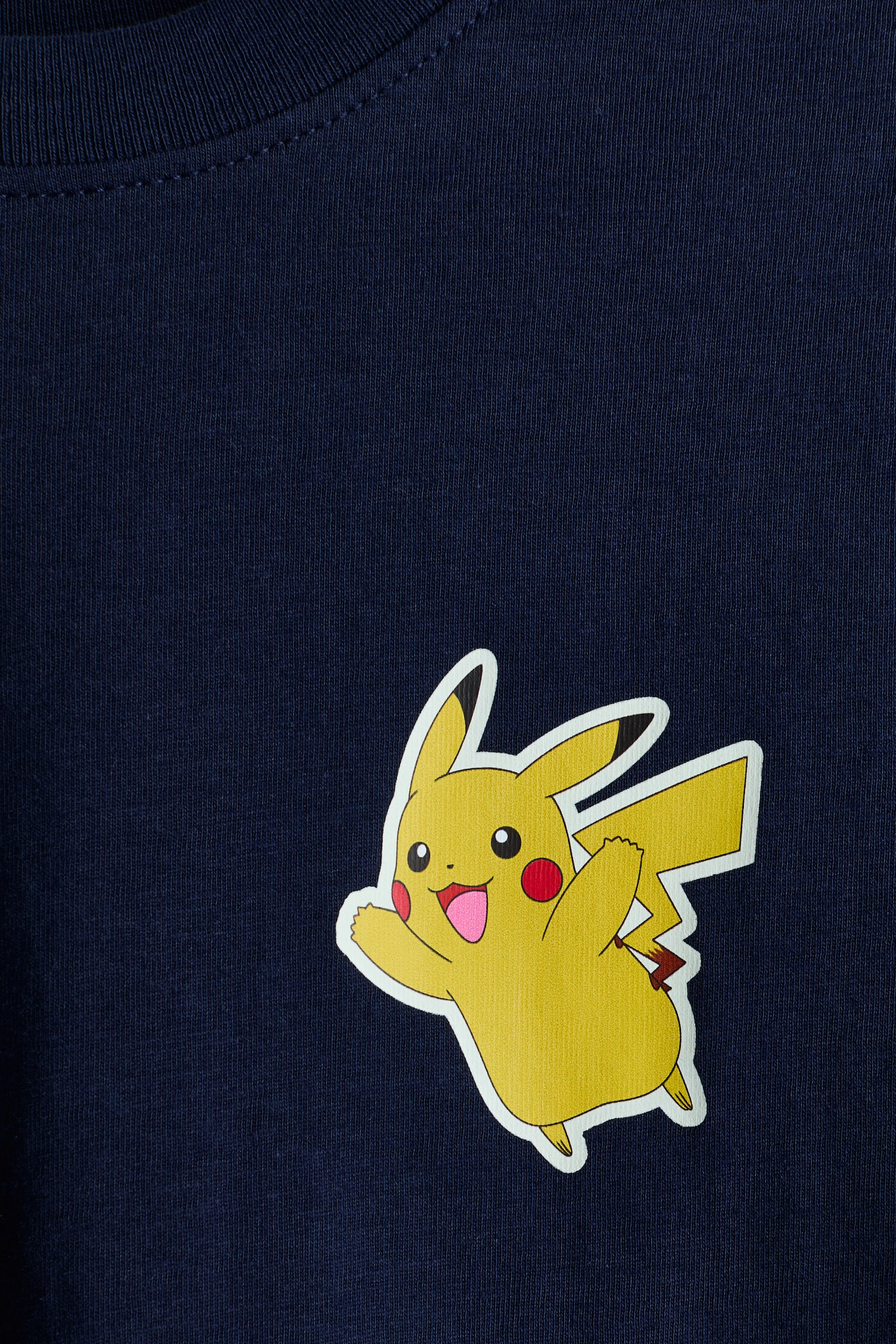Playera de algodón con diseño - Azul marino/Pokémon/Verde/Snoopy/Turquesa pardo/Hot Wheels/Negro/Stumble Guys/Azul/Mickey Mouse/Crema/Marvel Comics - 3