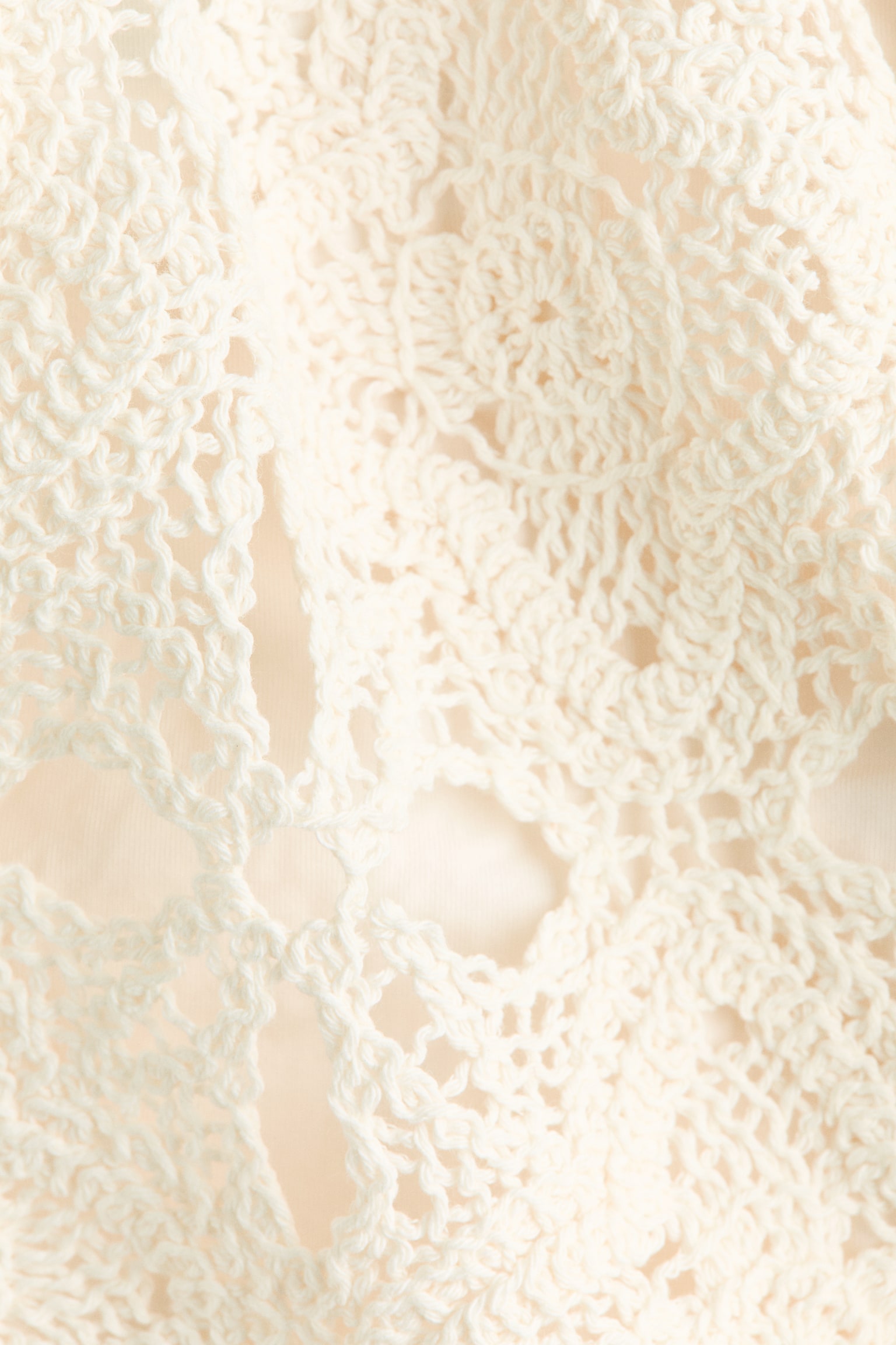 Crochet-look shorts-Cream - 4