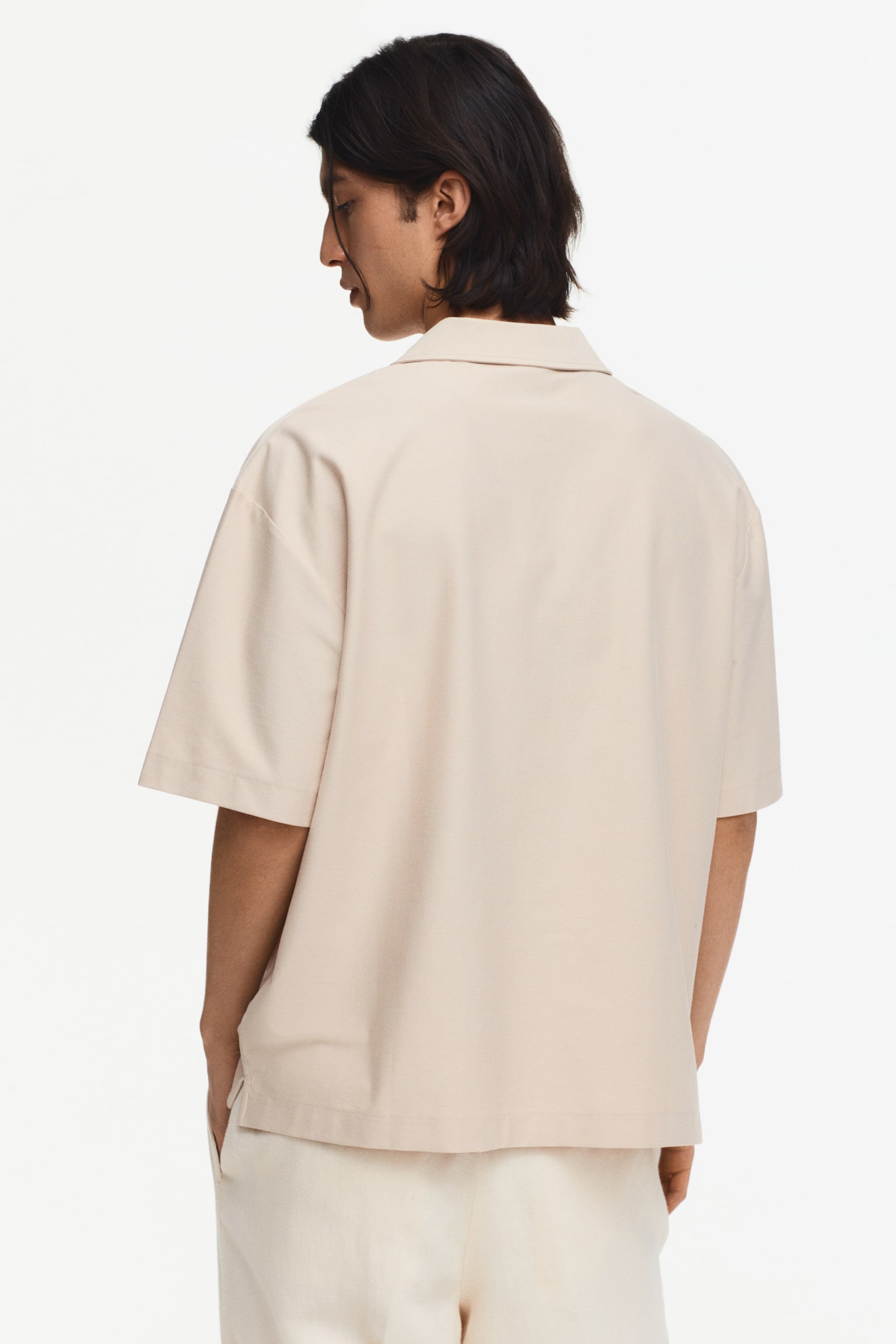 Loose Fit Polo shirt - Beige/Dark brown/Black/White/Pink/Black - 3