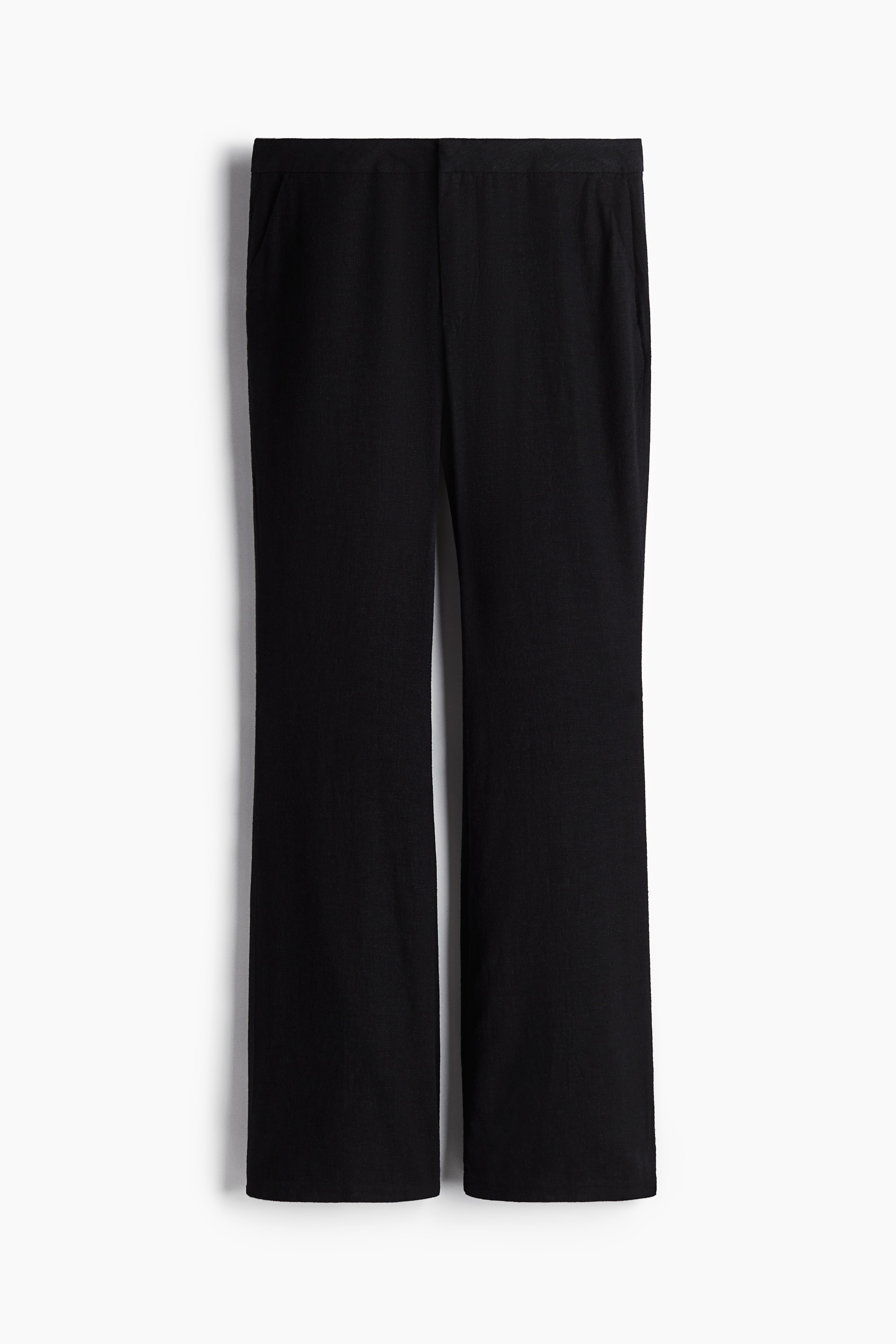 Linen Blend Tailored Pants - Black/Light beige/Pinstripe/Burgundy/Cream/Grey