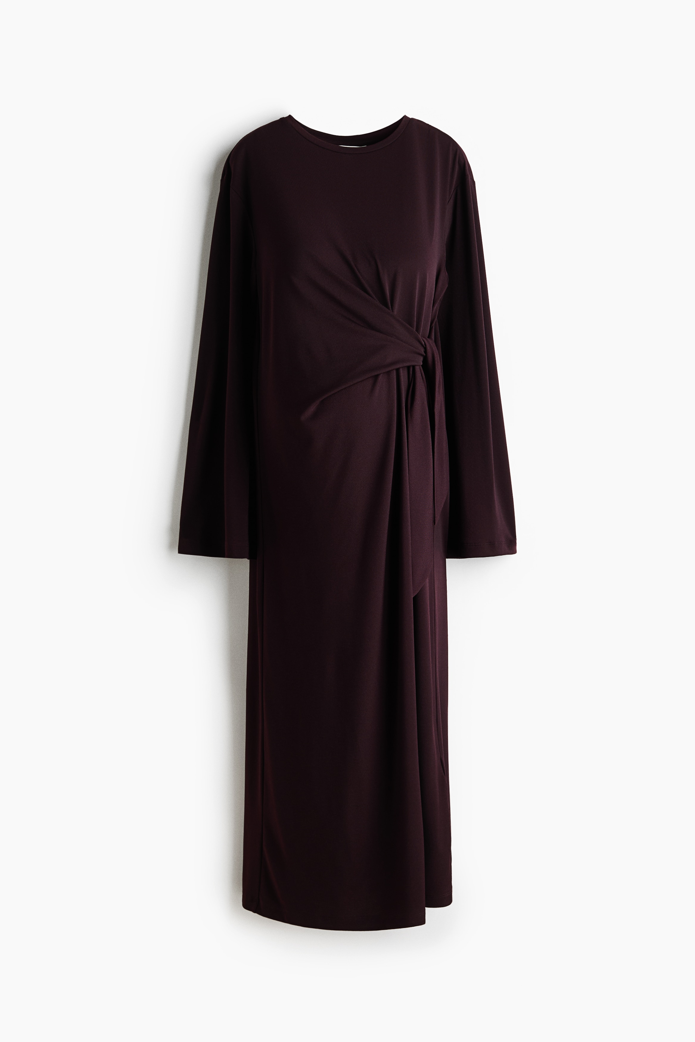 MAMA Tie-Detail Dress - Plum purple