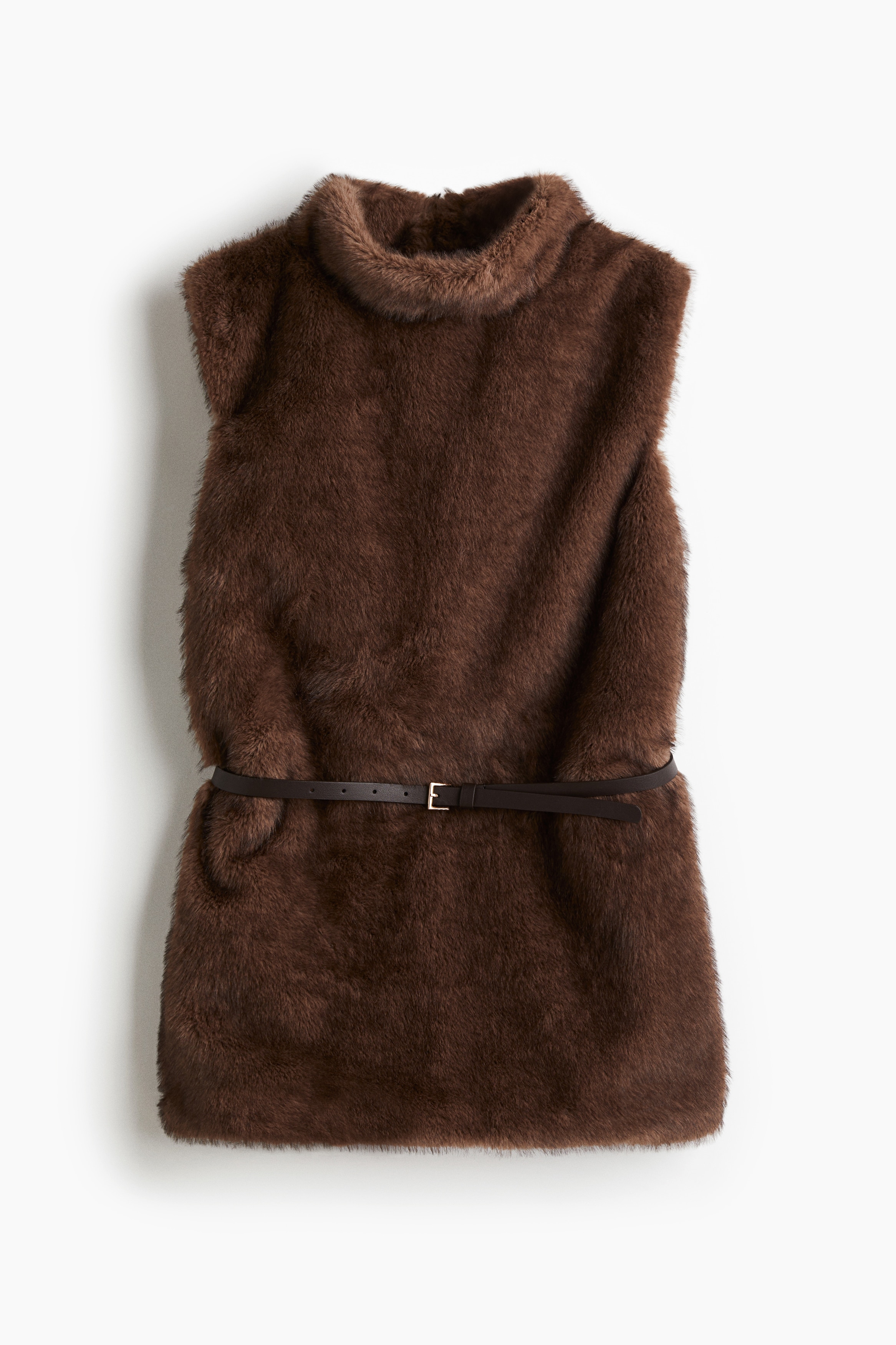 H & M - Turtleneck-Top mit Gürtel - Beige - Damen