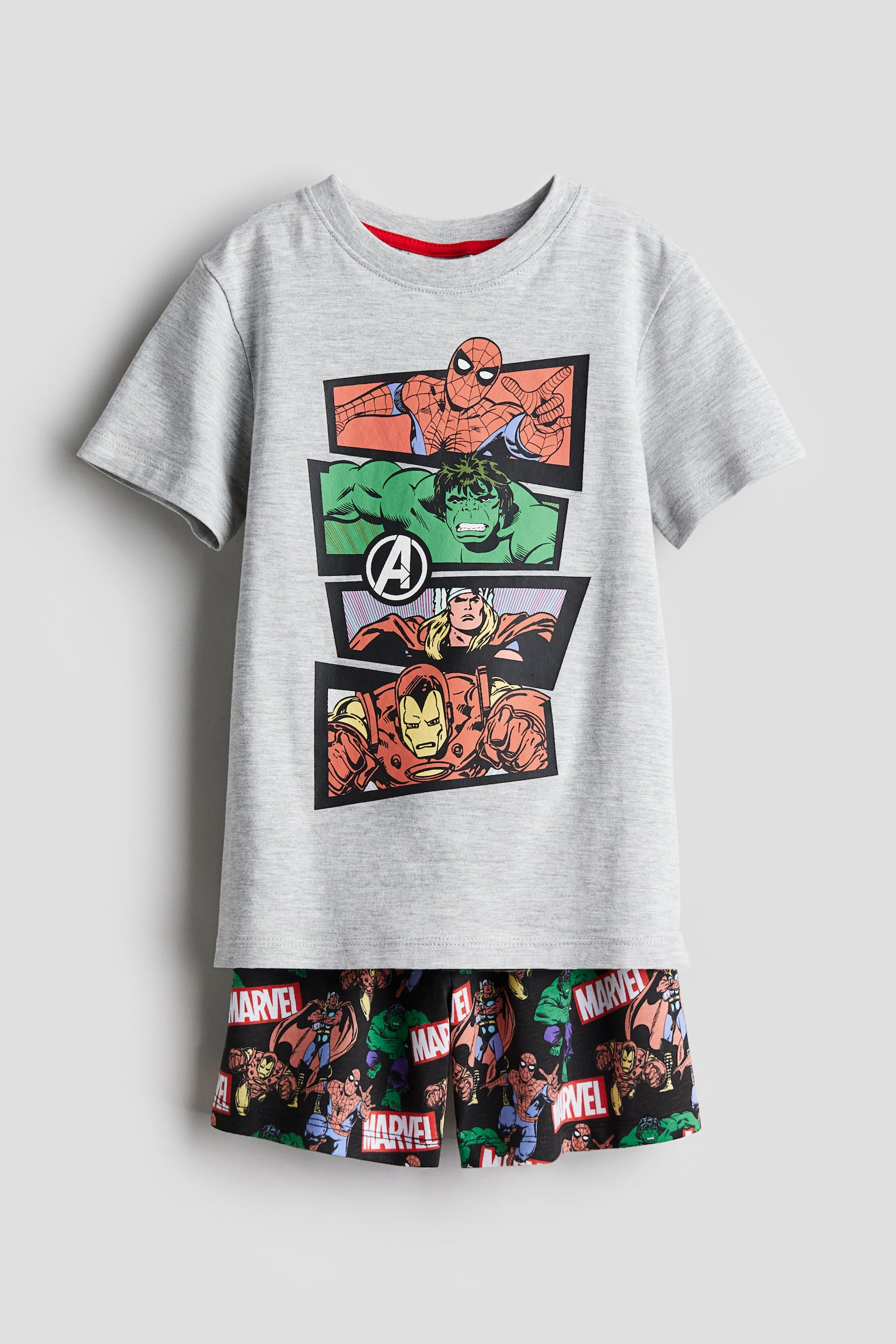 Printed pyjamas - Light grey marl/Marvel Comics/Blue/Spider-Man/Bright blue/Pokémon/Red/Spider-Man/Turquoise/Pokémon/Light grey marl/TMNT/Light grey/Marvel Comics/Bright blue/PAW Patrol - 1