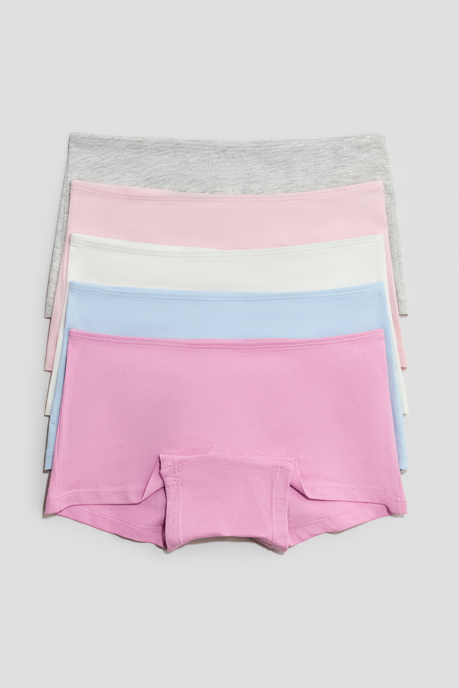 5-pack boxer briefs - Pink/Light grey/White/Grey marl/Black