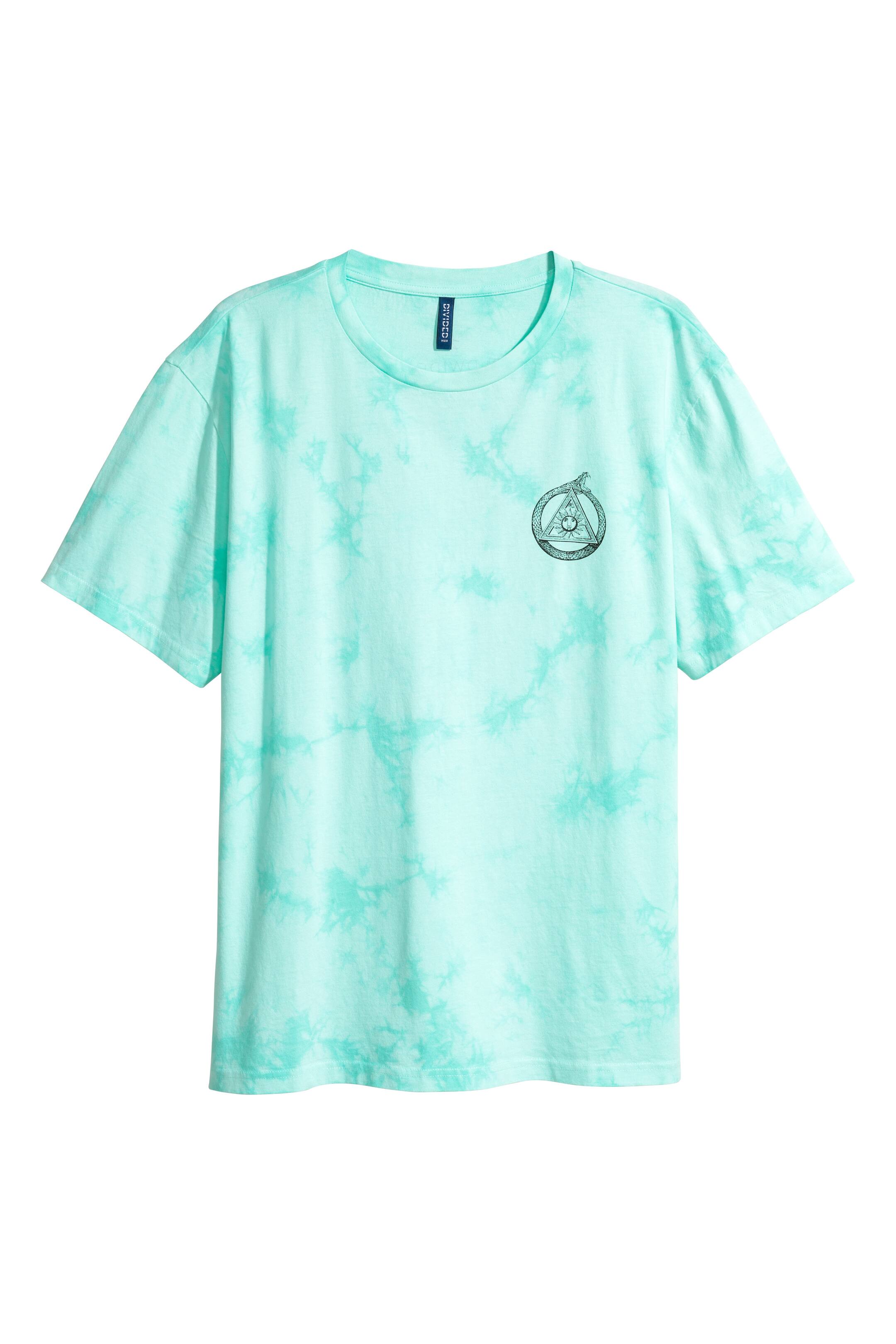 Büyük resmi görüntüle: Batik Desenli Tişört - Nane - ERKEK | H&M TR 1