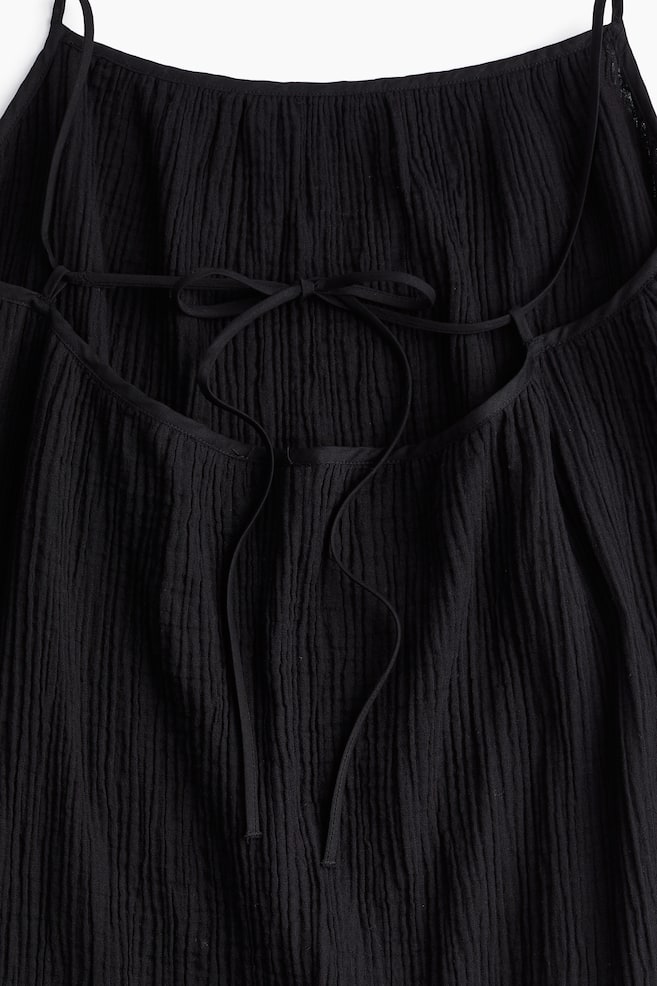 Tie-detail throw-on dress - Black/Cream/Striped/Black/Tie-dye - 6