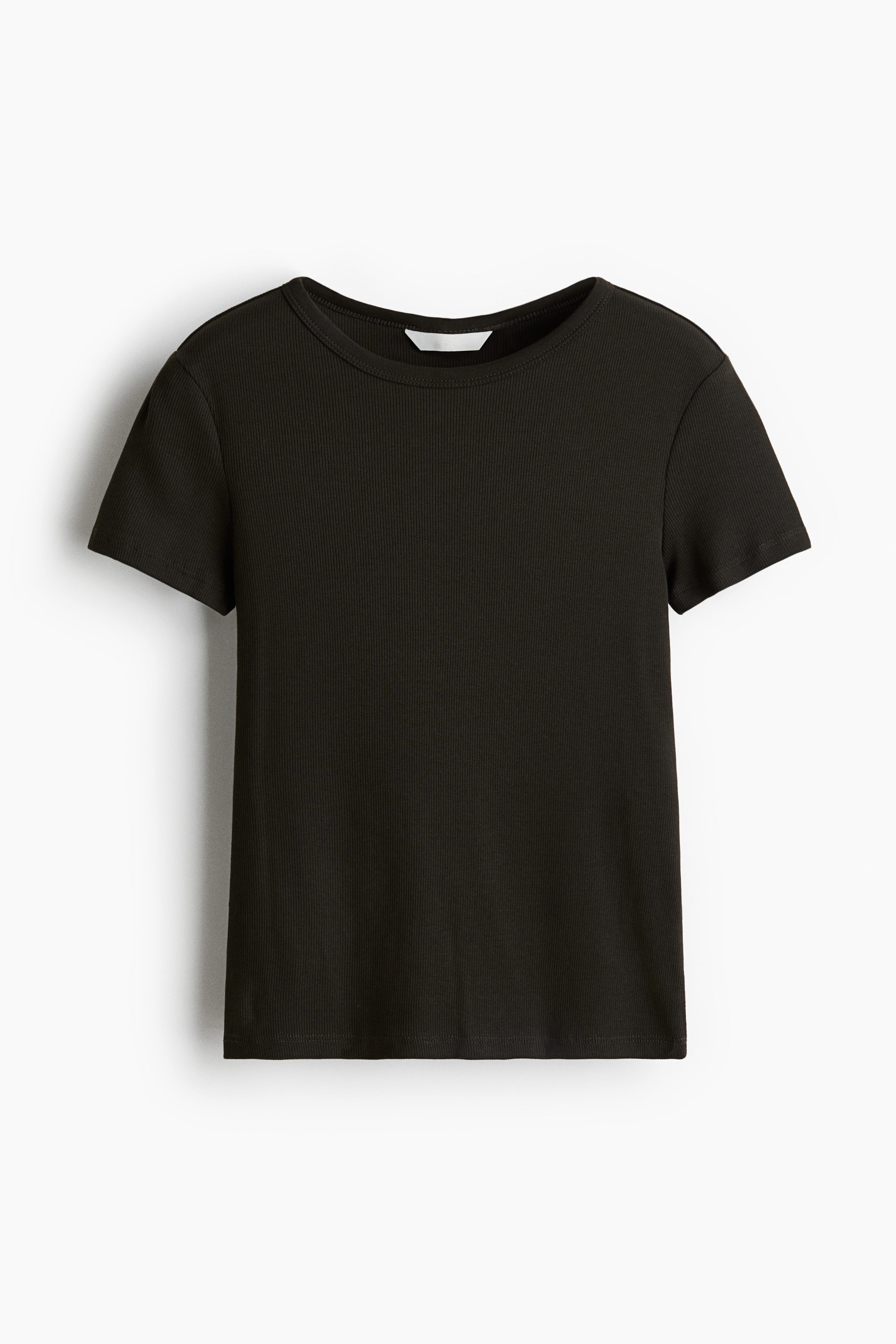 Rib Tee - Dark khaki green/Dark brown/Dark grey/Pink/White/Stripe/Black/White/Dark orange/Light blue grey/Light beige/Light pink/Light beige marle/Dusty pink