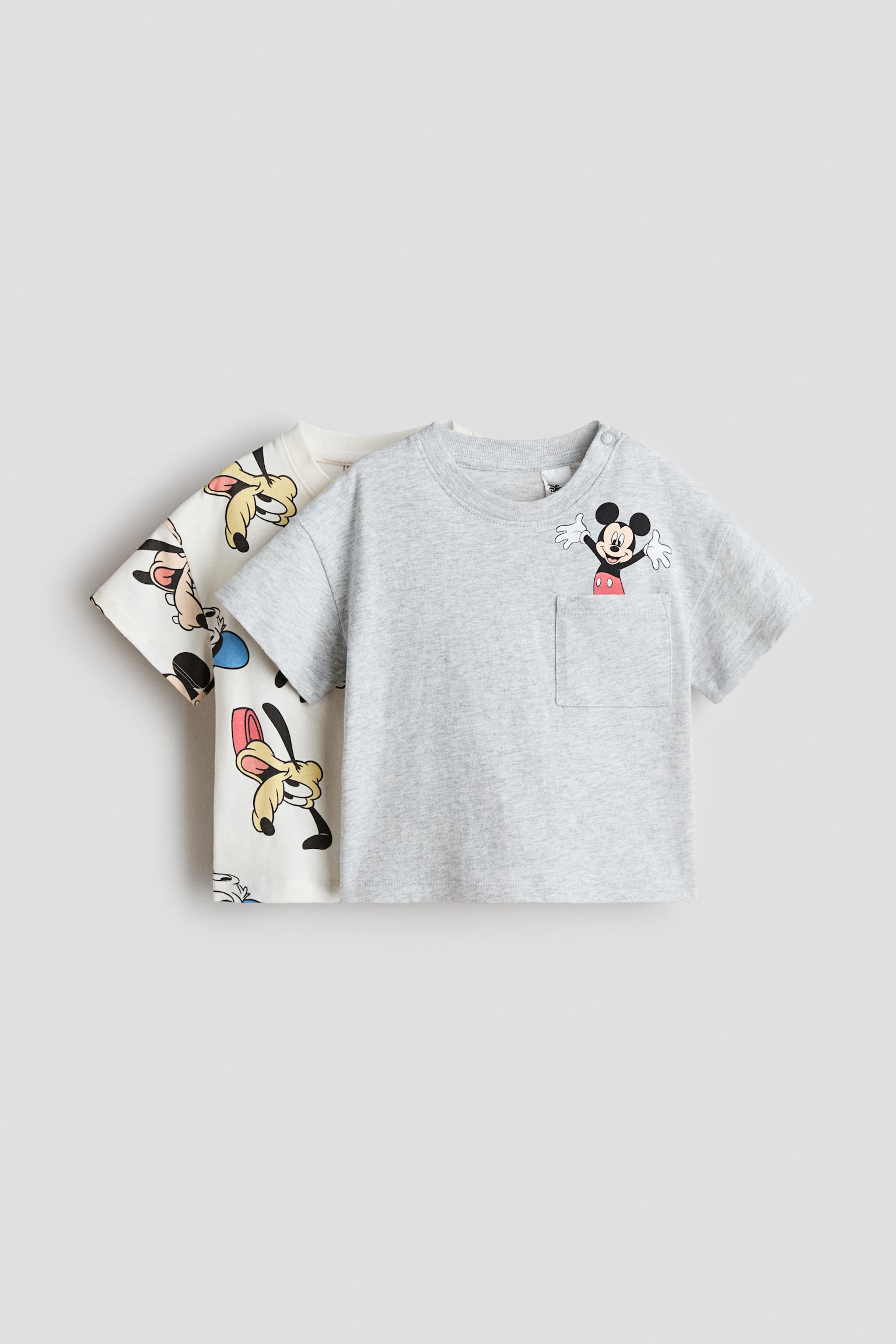 T-shirt con stampa 2 pezzi - Crema/Topolino/Beige/Il Re Leone/Azzurro/automobili/Verde chiaro/Topolino
