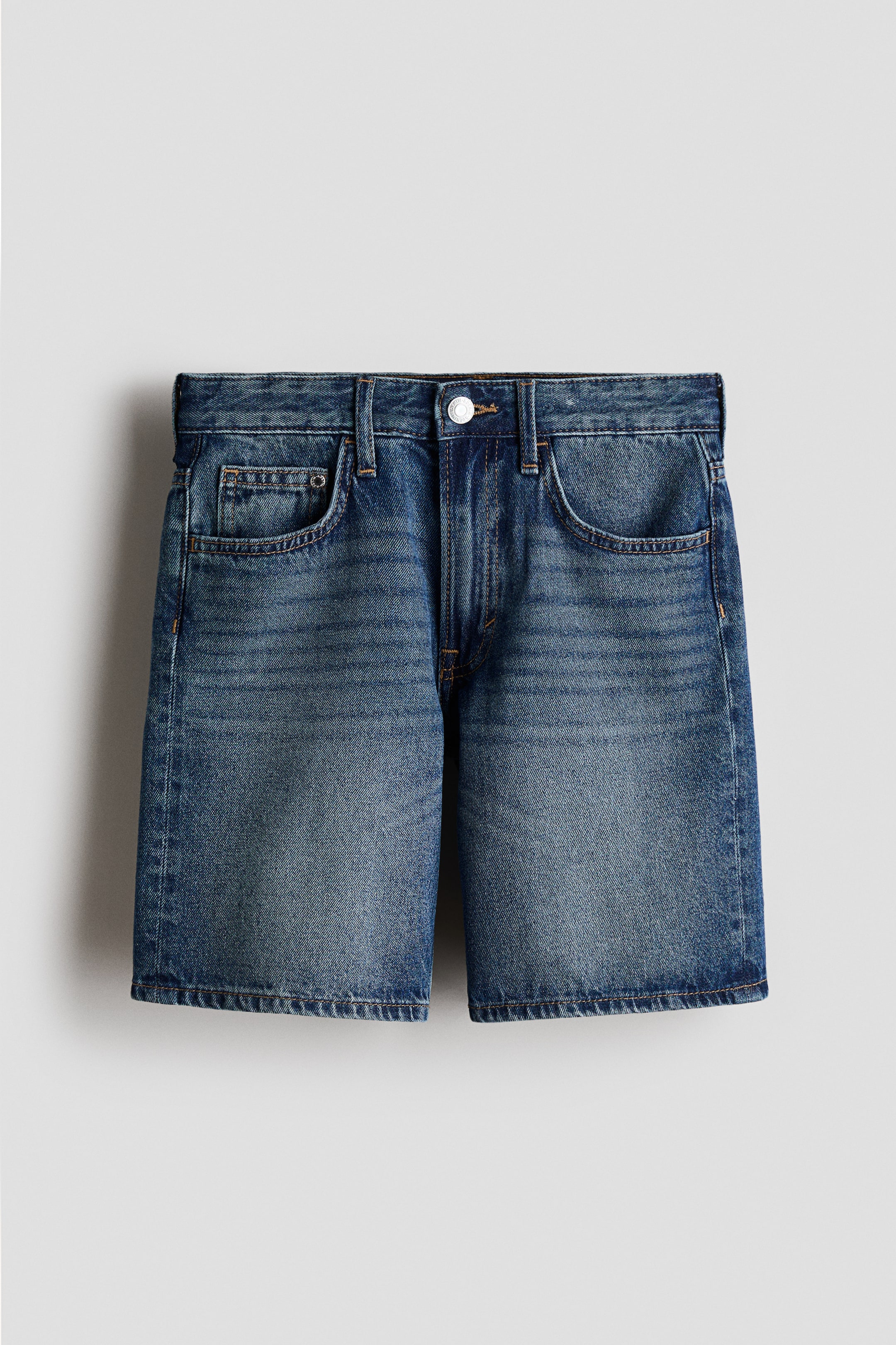 View larger image: Loose-Fit Denim Shorts - Denim blue - Kids | H&M PH 1