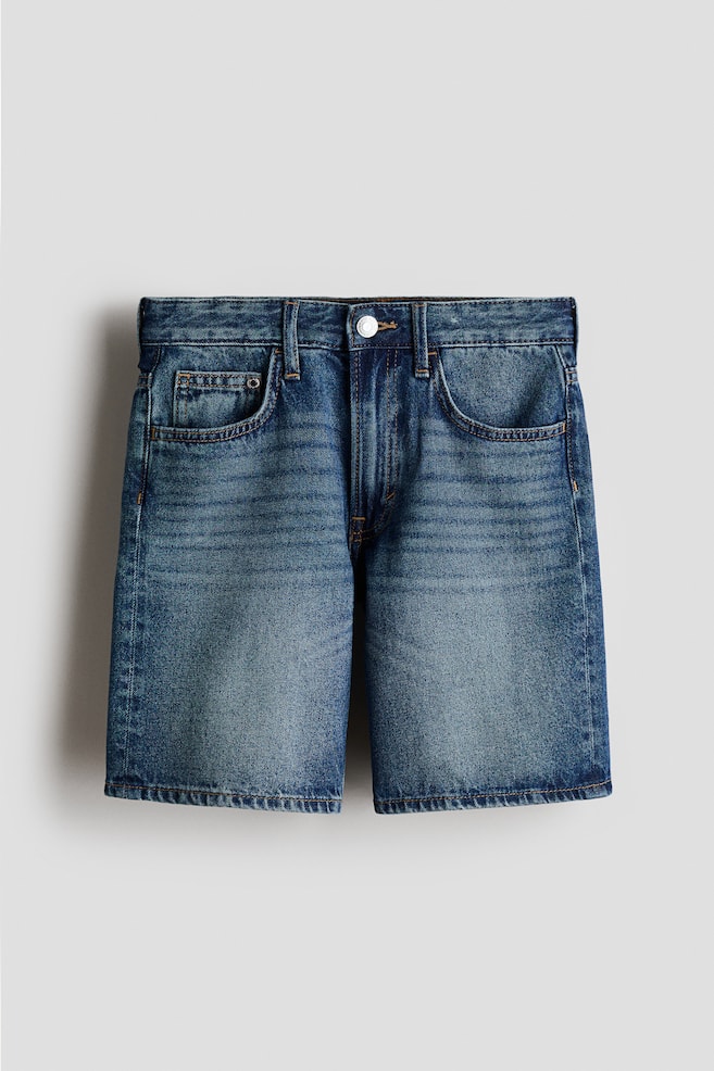 Shorts Loose-Fit en denim - Azul denim/Negro denim - 1