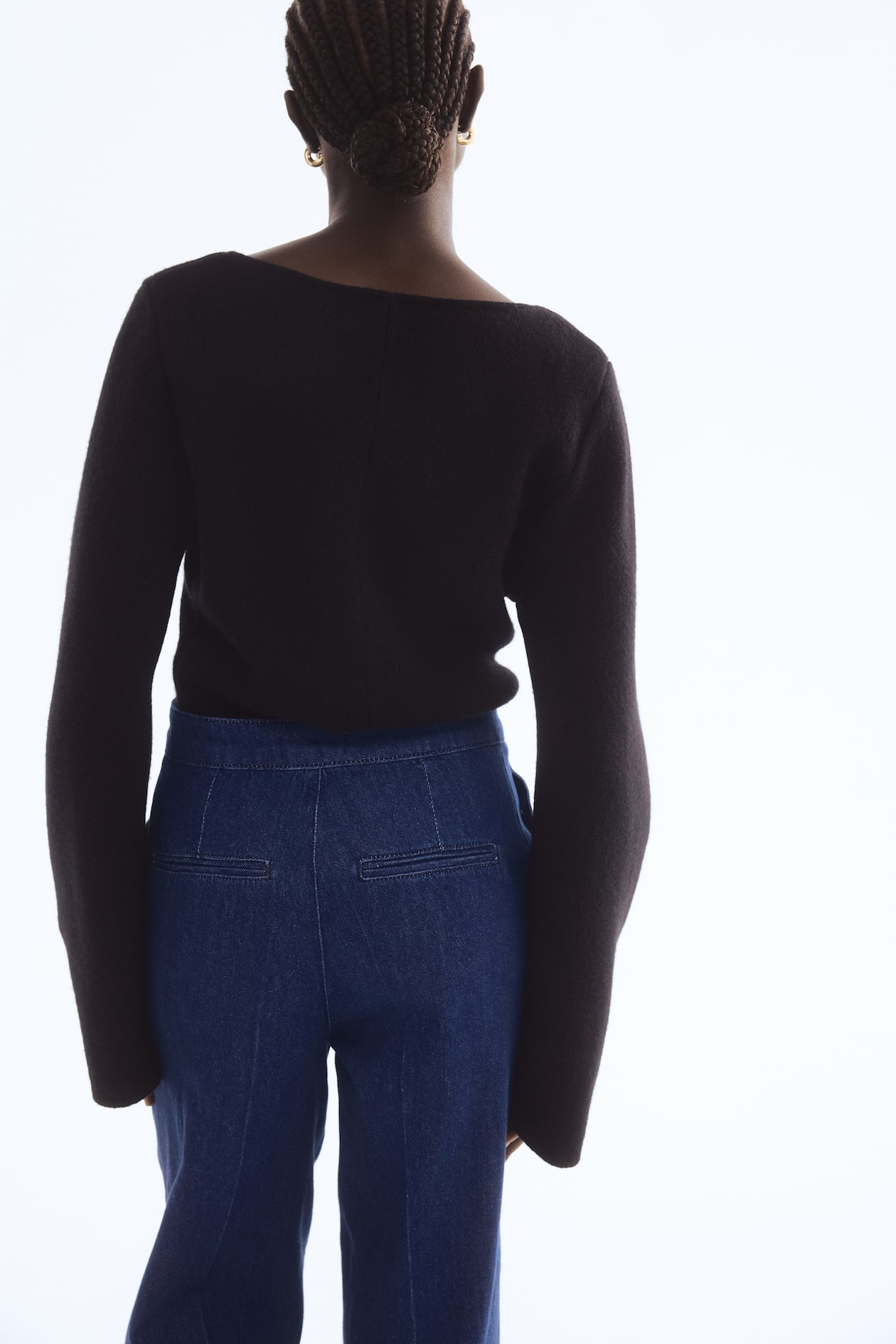 Button-Detail Denim Pants - image 5