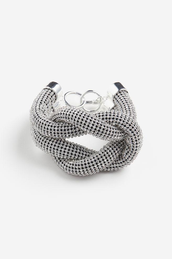 Chunky knot-detail bracelet - Silver-coloured - 2