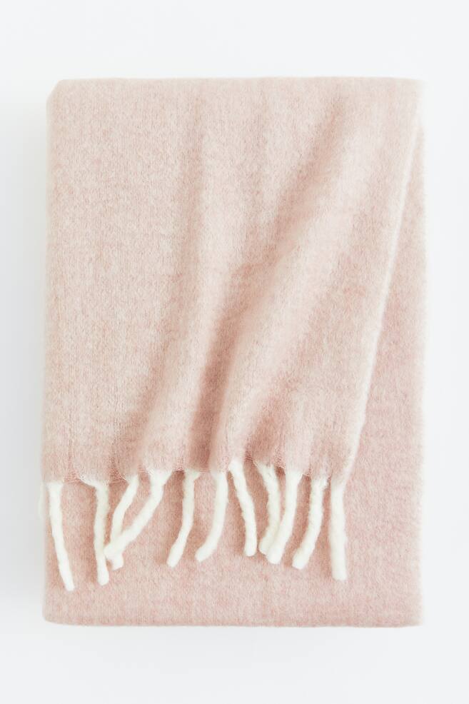 Wool-blend blanket - Light pink/Light khaki green/Light grey/White/dc/dc/dc/dc/dc/dc/dc - 1