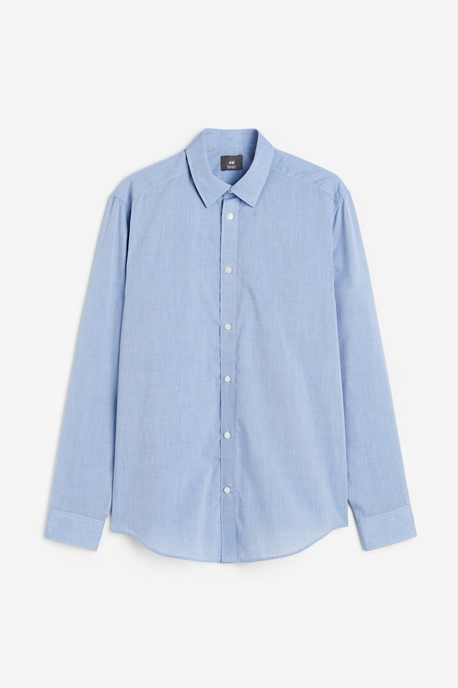 Regular Fit Easy iron-skjorte - Lys blå/Hvit/Sort - 2