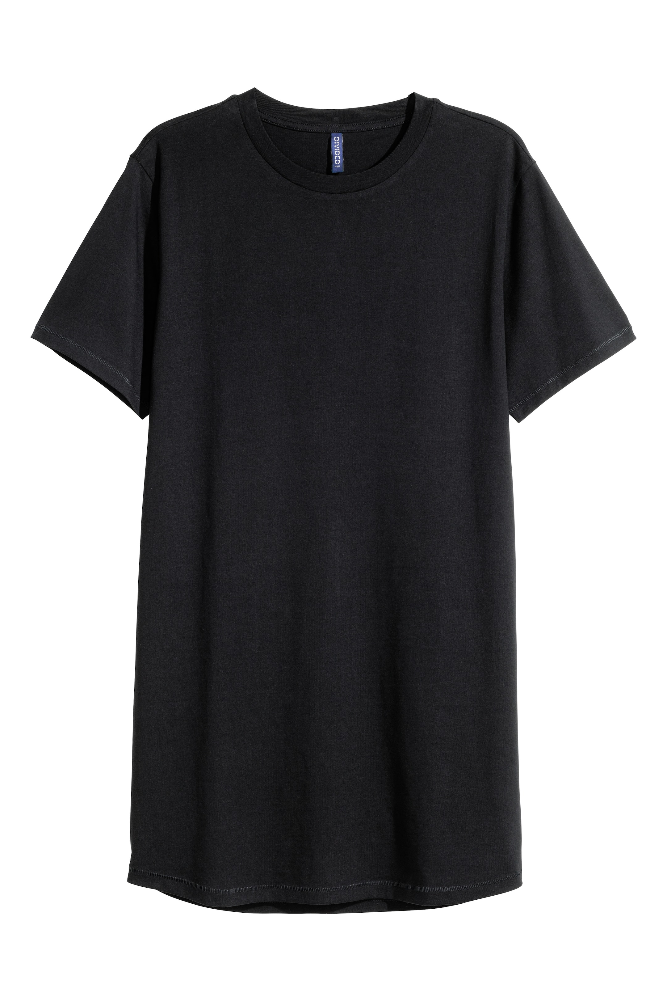 View larger image: Long T-shirt - Black - Men | H&M GB 1