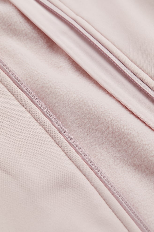 Hooded fleece jacket - Light pink/Light beige/Black - 3