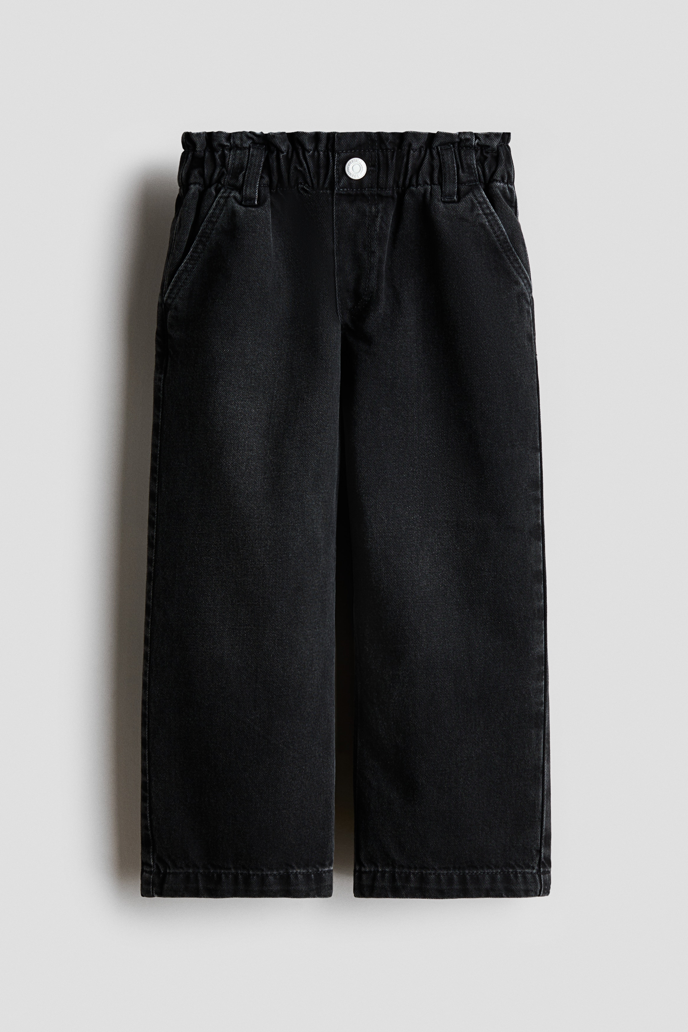 H & M - Wide Leg paper bag jeans - ブラック H & M - Wide Leg paper bag jeans - ブラック