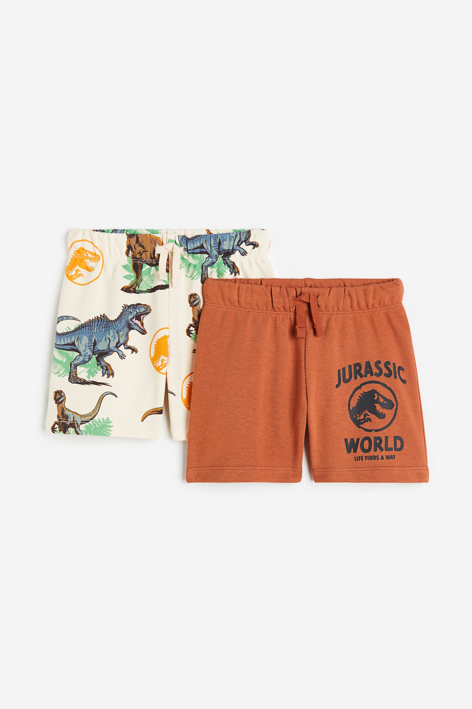 2-pack printed sweatshorts - Brown/Jurassic World/Blue/Sonic the Hedgehog/Mint green/Pokémon/Light pink/Pokémon - 1