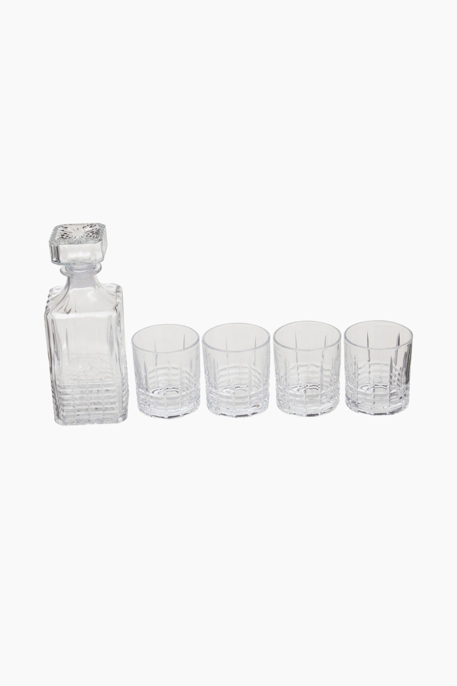 Decanter With Four Glasses - Clear - 4