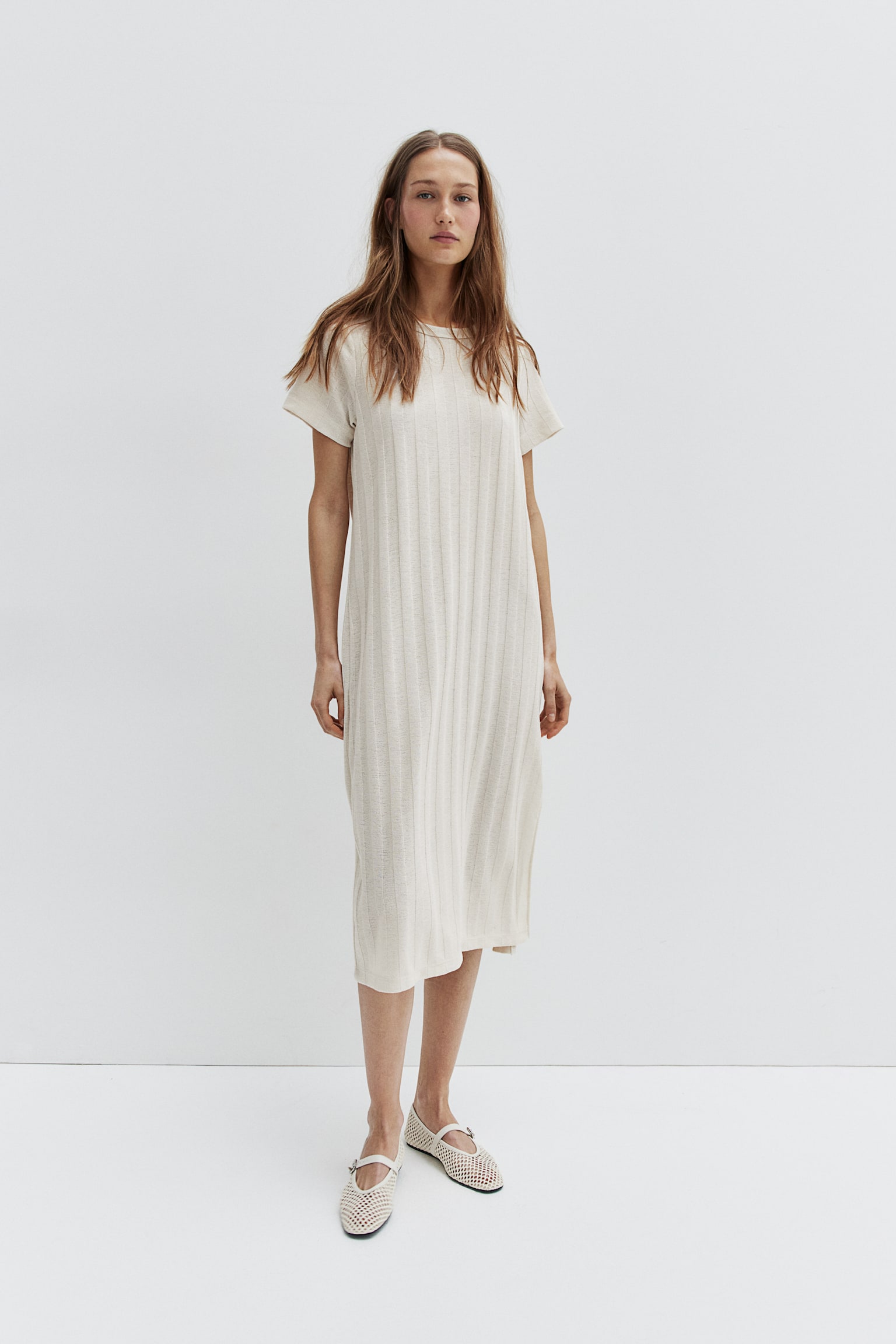 Rib Dress - Natural white - 5