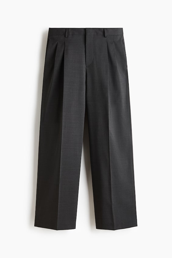 Мужские брюки H&M Loose-Fit Wool-Blend Tailored Pants
