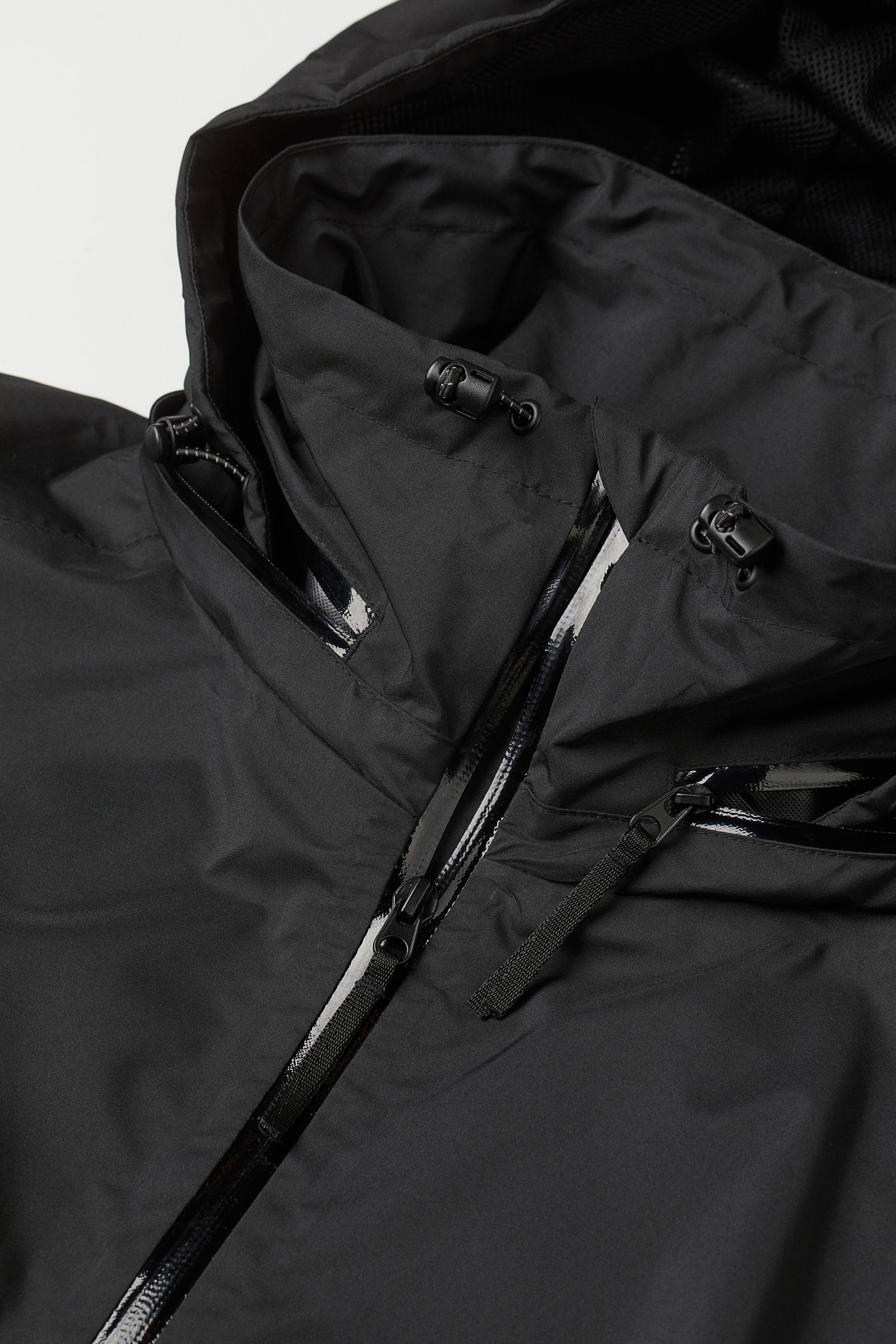 Packable commuter jacket Long sleeve Knee length Black Ladies