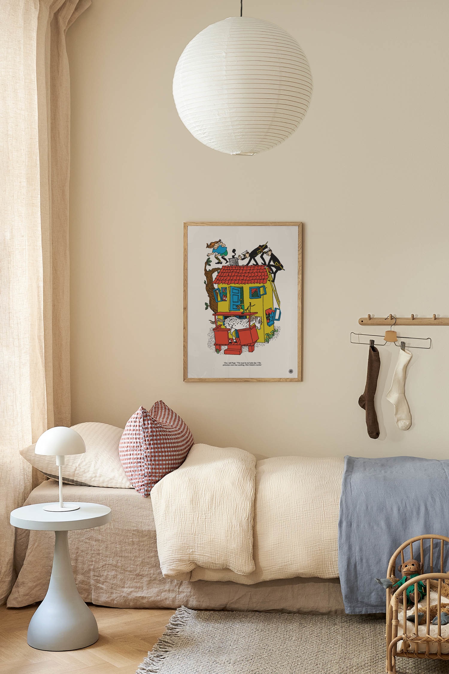 Píppi And The Policemen Poster - Amarelo