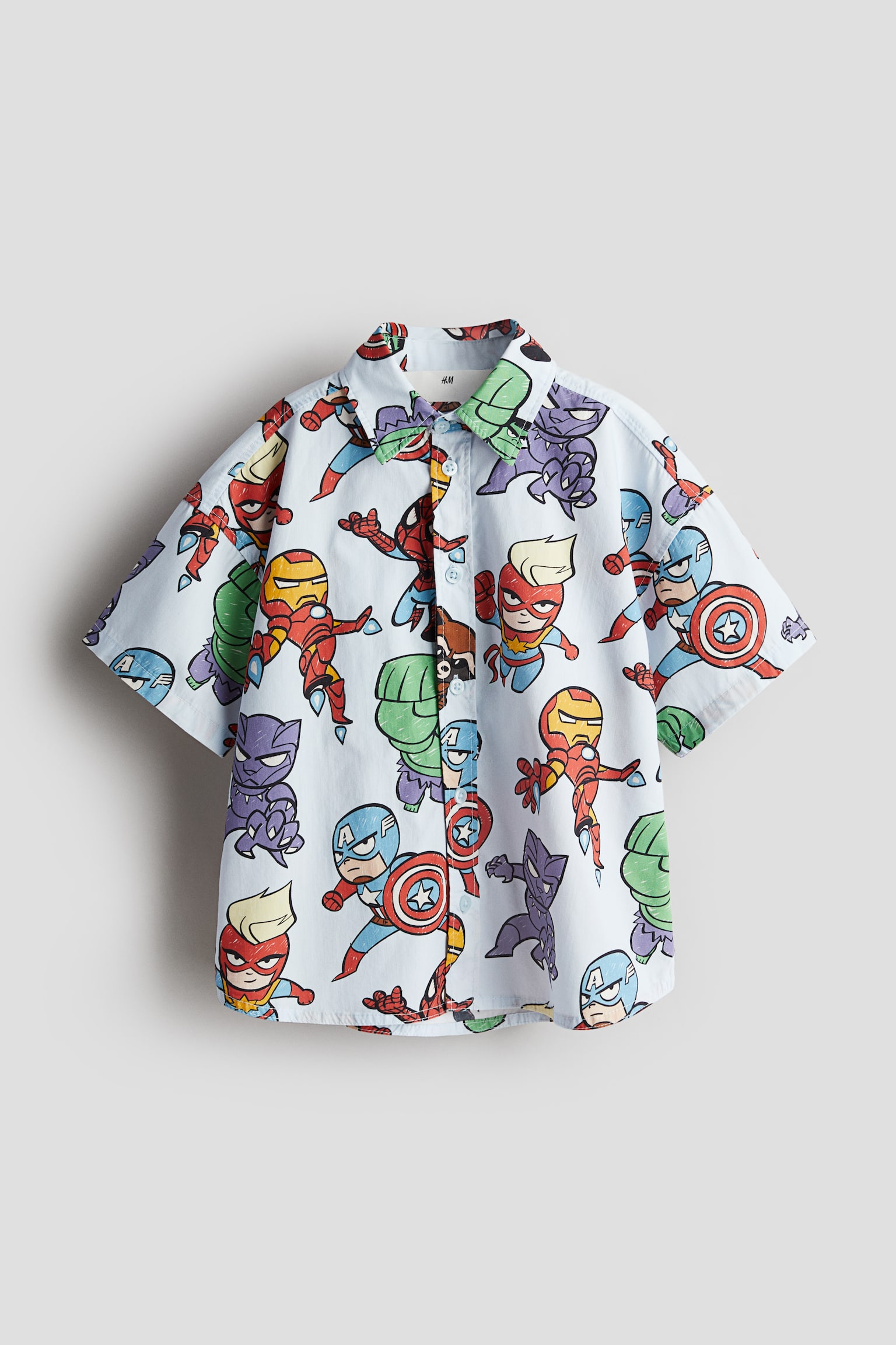 Patterned shirt - Light blue/Marvel Comics/White/Pokémon/Beige/Mickey & Friends - 1