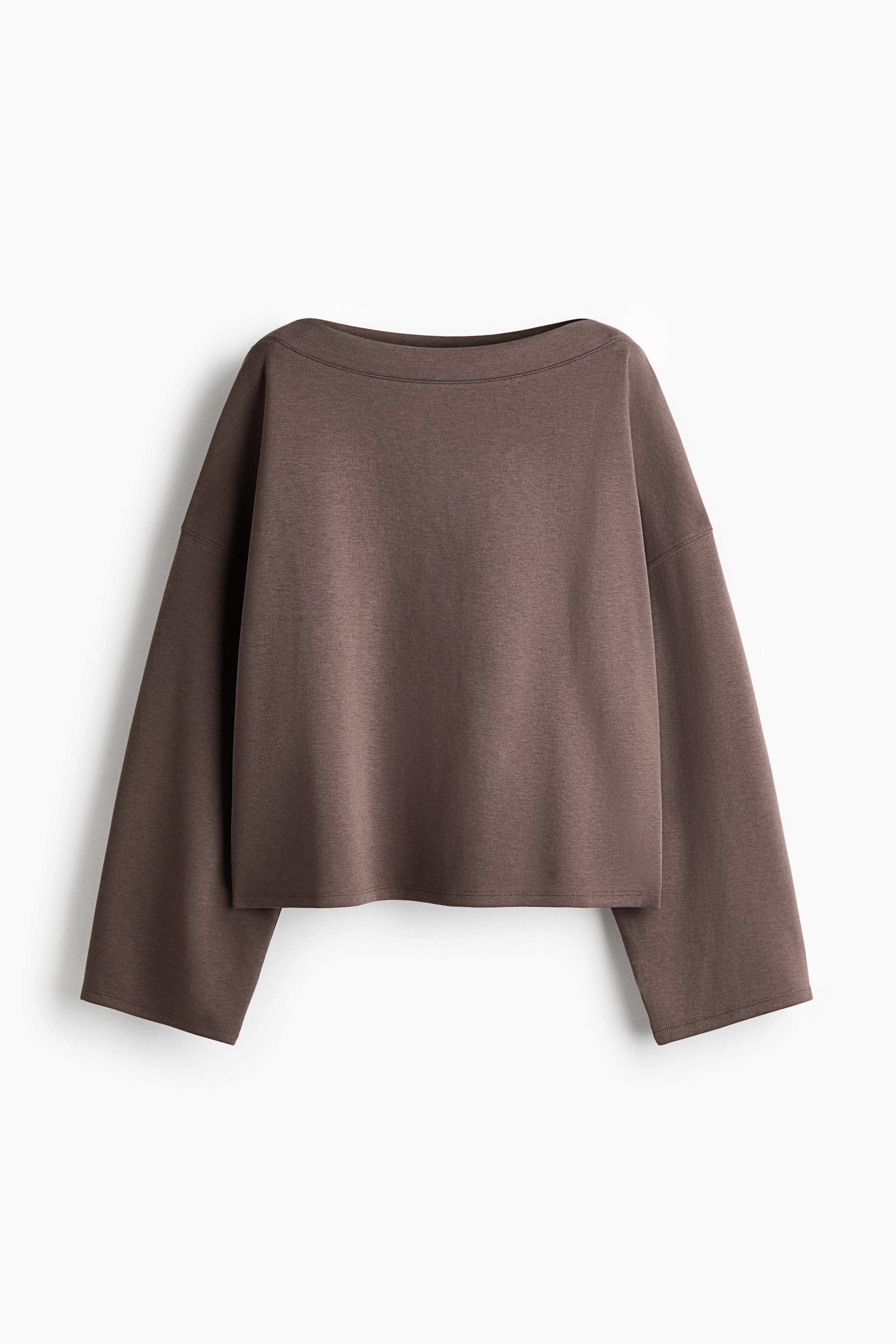 Boat-neck sweatshirt
